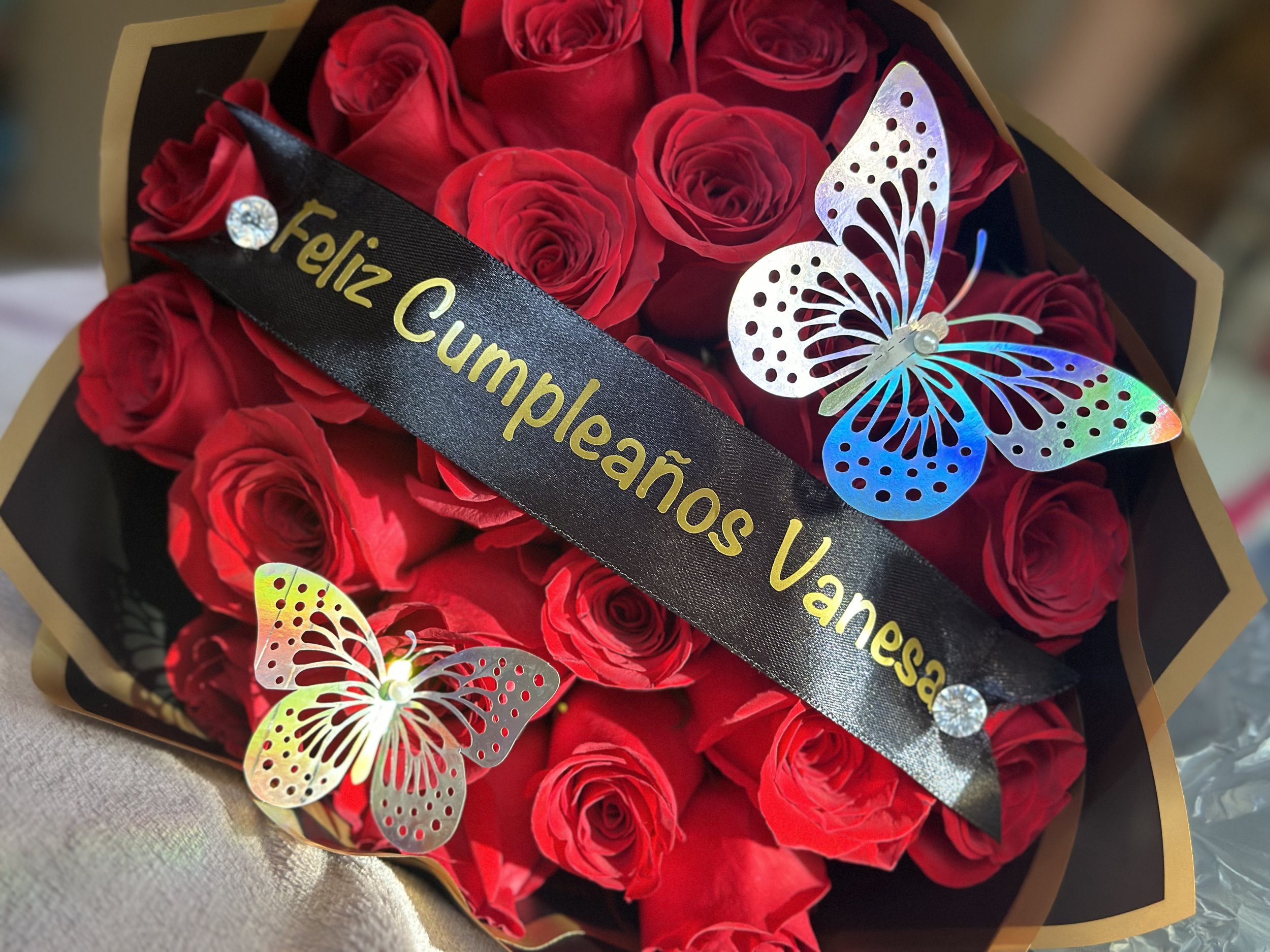 Happy Birthday Bouquet - Shimmer Butterflies