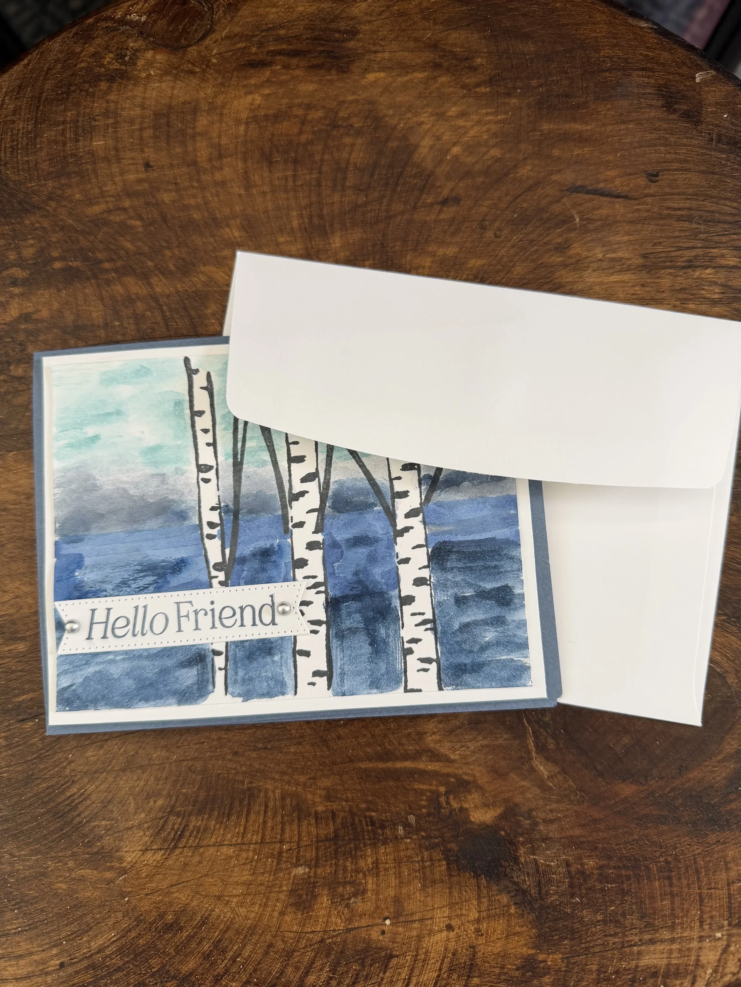 Hello Friend Card (Aspen Trees)