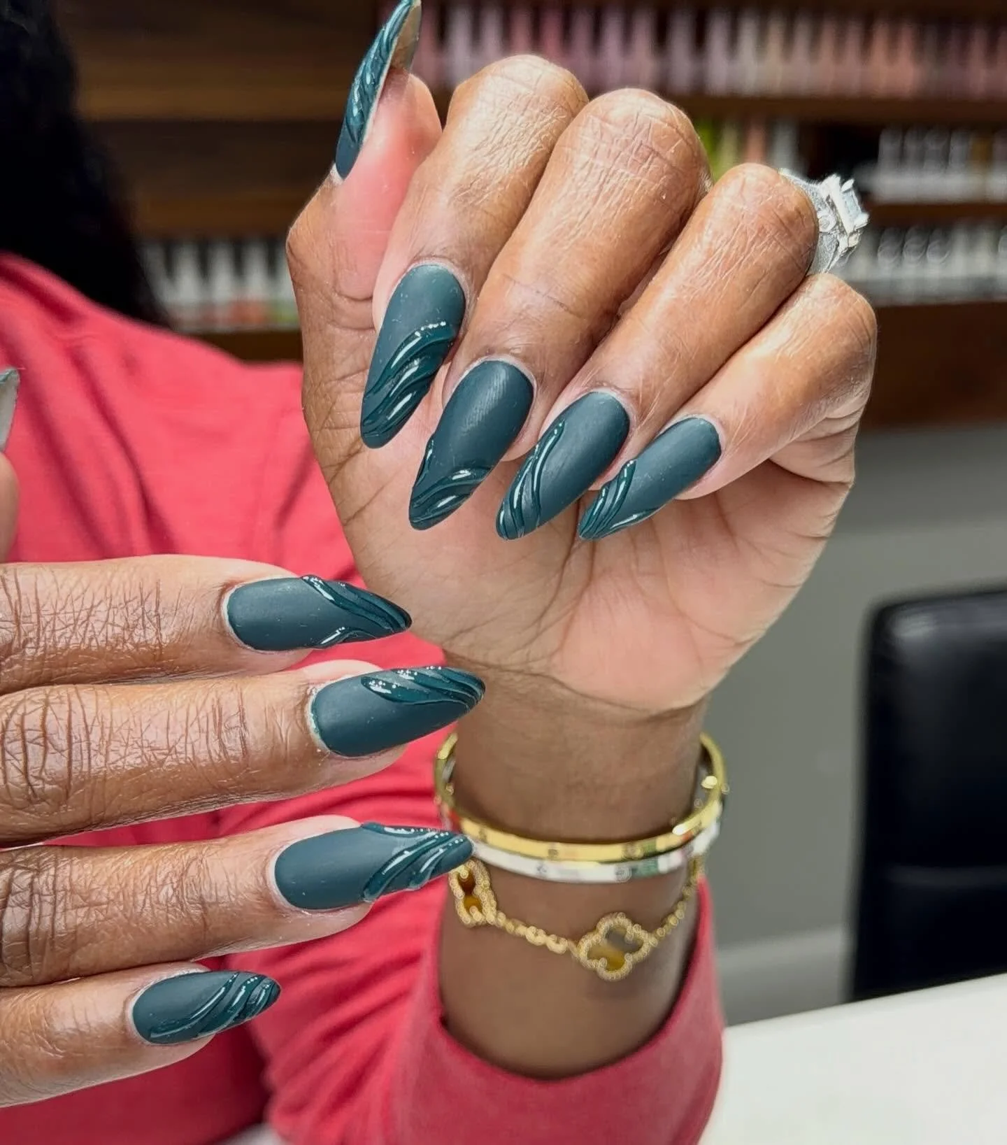 Dip Manicure wit 3D Nail Art 😍