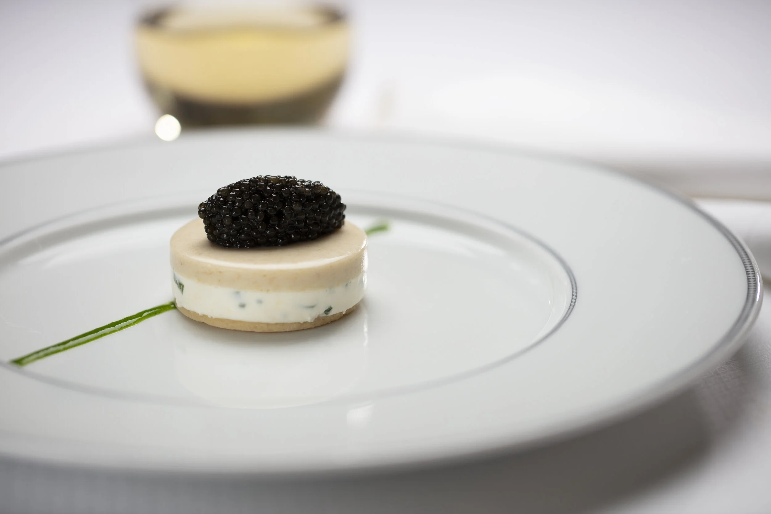 Paddlefish Caviar, Smoked Haddock Jelly, Lemon Cream.jpg