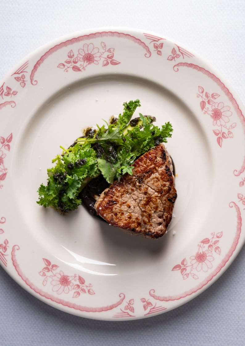 Manzo steak on plate