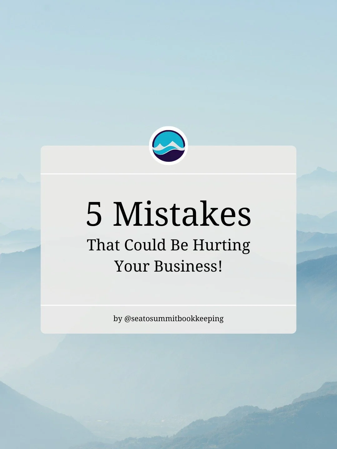 Think your books are accurate? These 5 hidden mistakes might say otherwise.
They&rsquo;re easy to miss, but they can seriously throw off your numbers.

Here&rsquo;s what to look out for:

1️⃣ Transferring money between personal and business accounts 