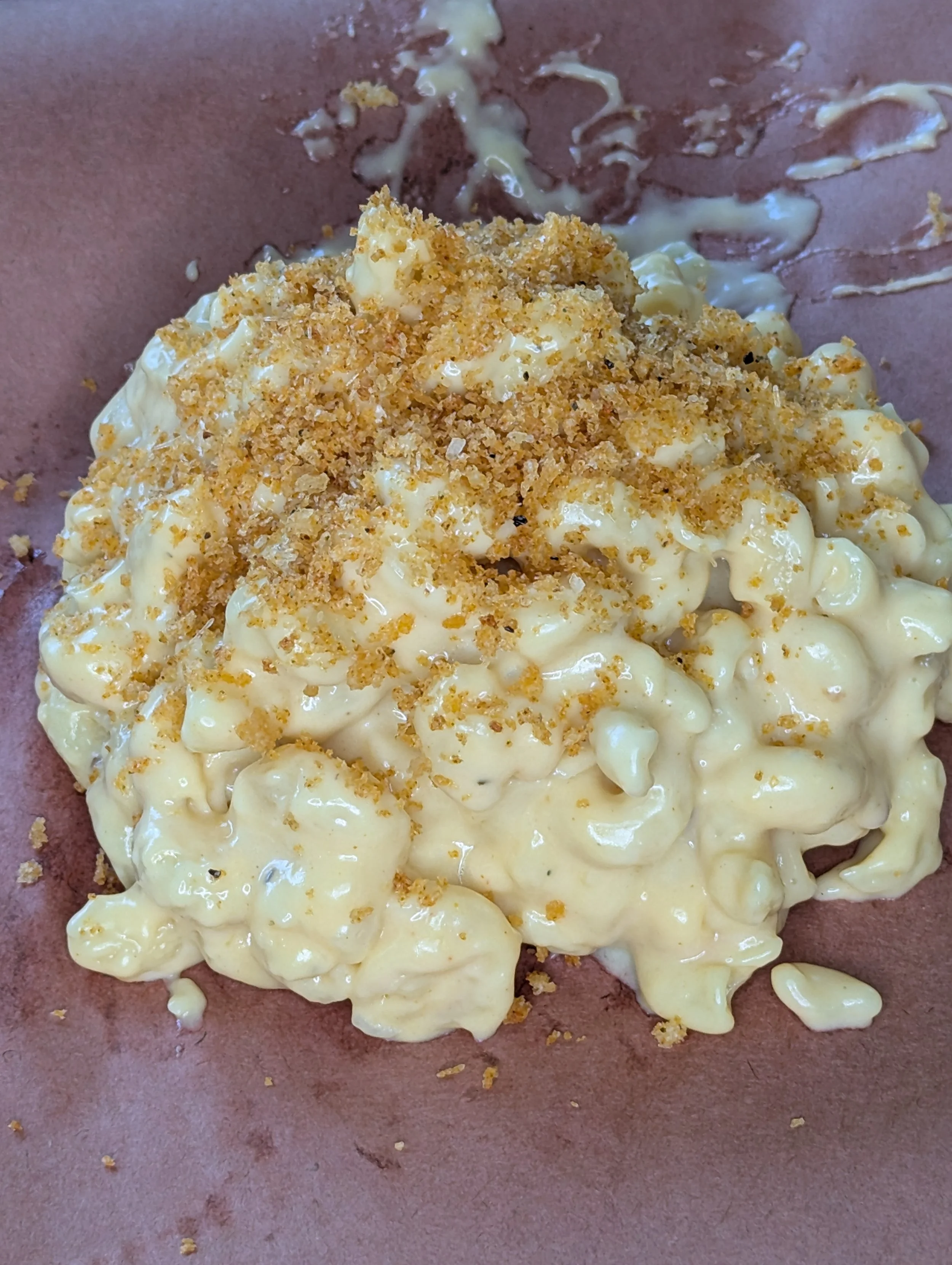 homemade mac and cheese showcasing my sides menu tab.