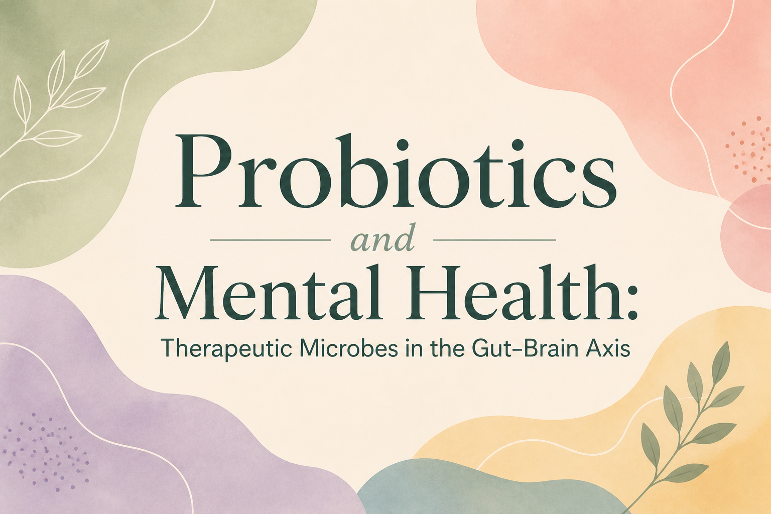 Probiotics and Mental Health: Therapeutic Microbes in the Gut–Brain Axis