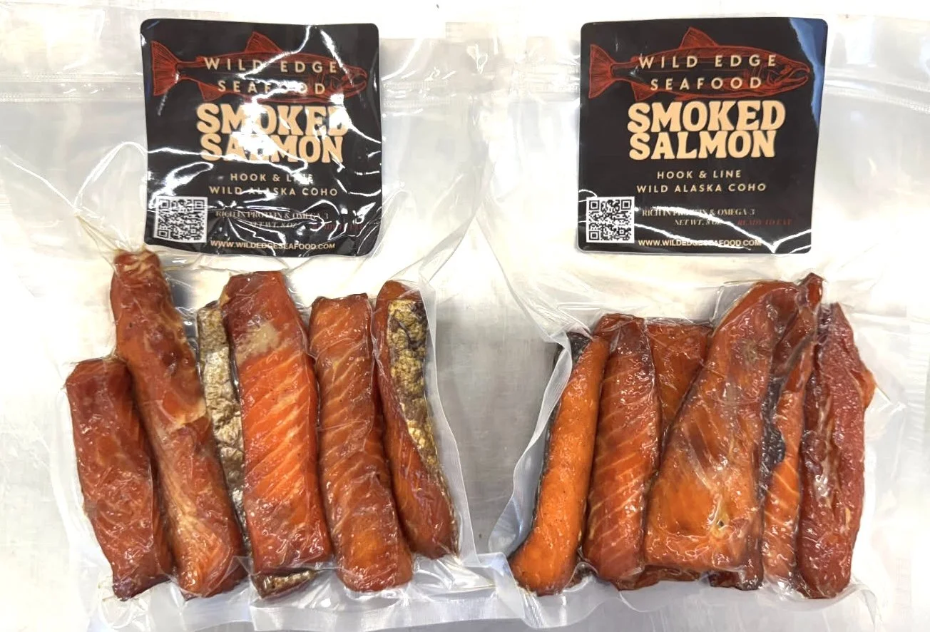 Hot Smoked Wild Alaska Coho Salmon 8 oz pack