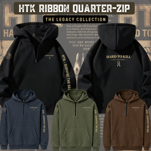 HTK RIBBON QUARTER ZIP HOODIE - Legacy Collection