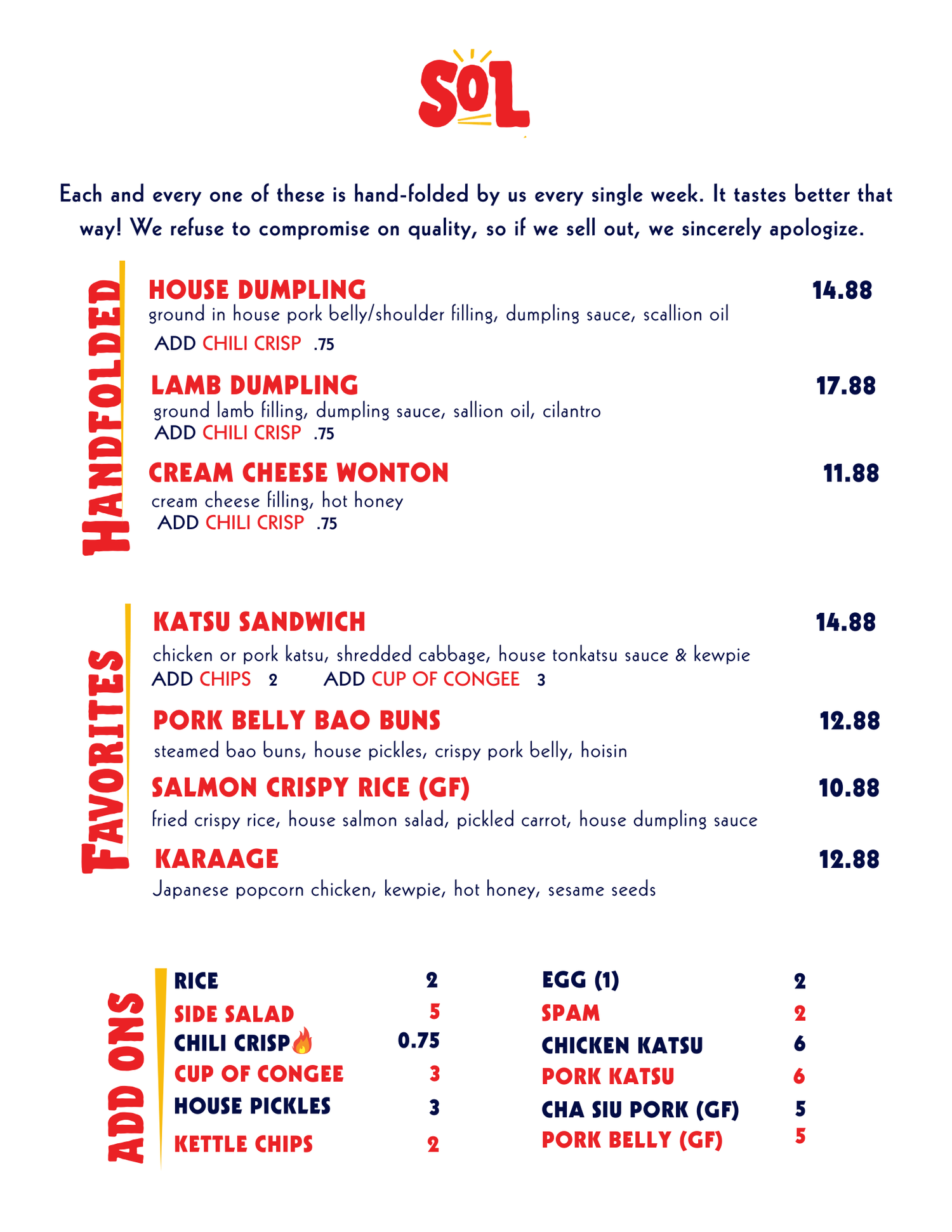 Menu | Discover Delicious Dining — Visit Today — Sol Café