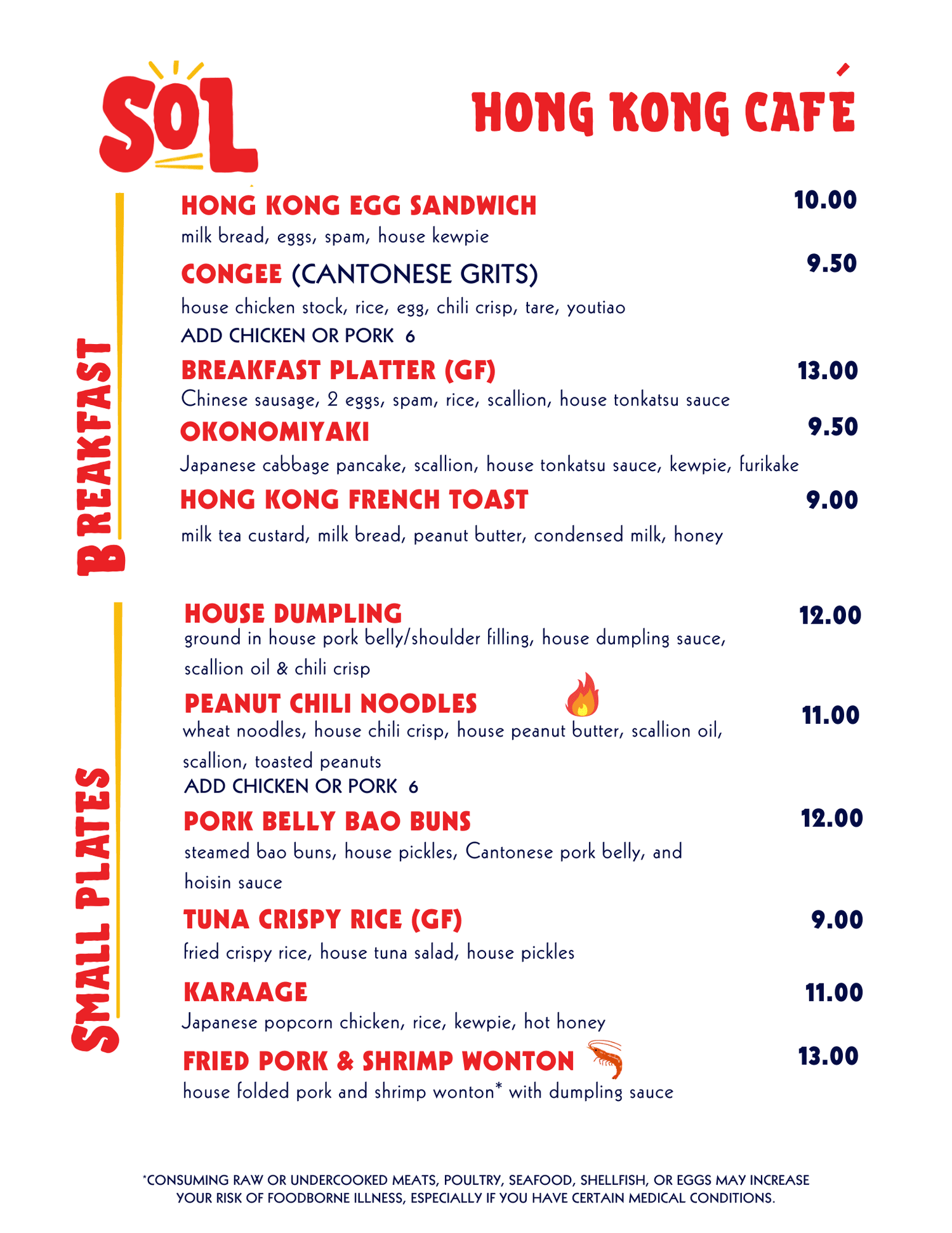 Menu | Discover Delicious Dining — Visit Today — Sol Café