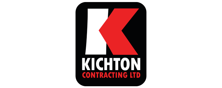 Kichton Contracting Ltd logo with a stylized red and white 'K' on a black background.