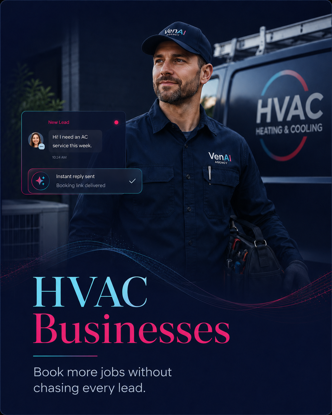 HVAC businesses - book more jobs without chasing every lead