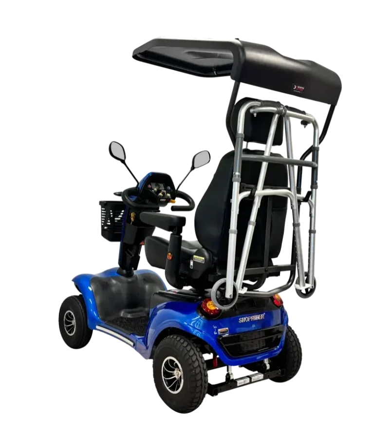 Walking Frame & Walker Carrier - Metallic Grey w/ Suncanopy Mount