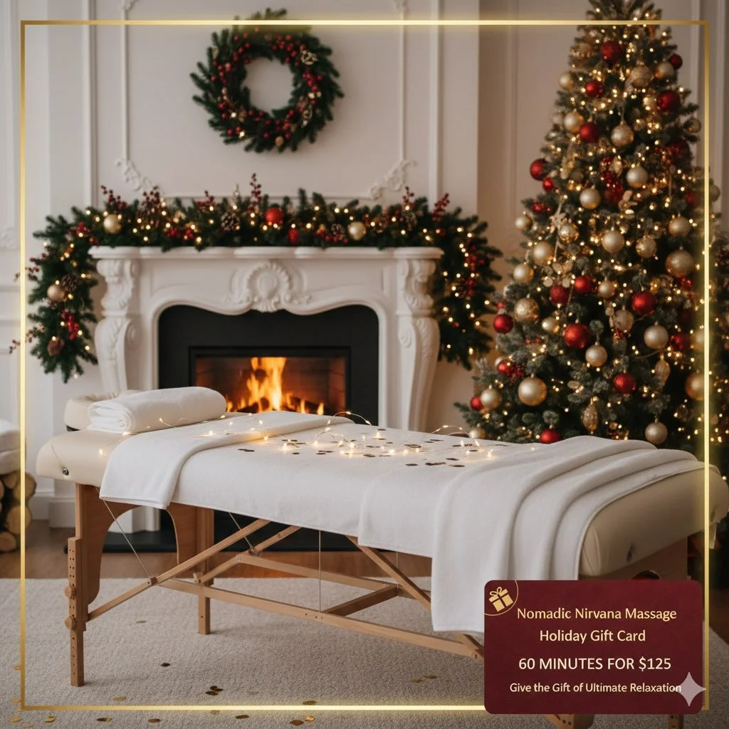 ✨ HOLIDAY MASSAGES = A HIT ✨
Nomadic Nirvana&rsquo;s holiday massage season was fully booked and full of bliss💆🏼&zwj;♂️💆🏽&zwj;♀️🎄
Thank you to everyone who treated themselves (or gifted relaxation) this season. We loved bringing the calm straigh