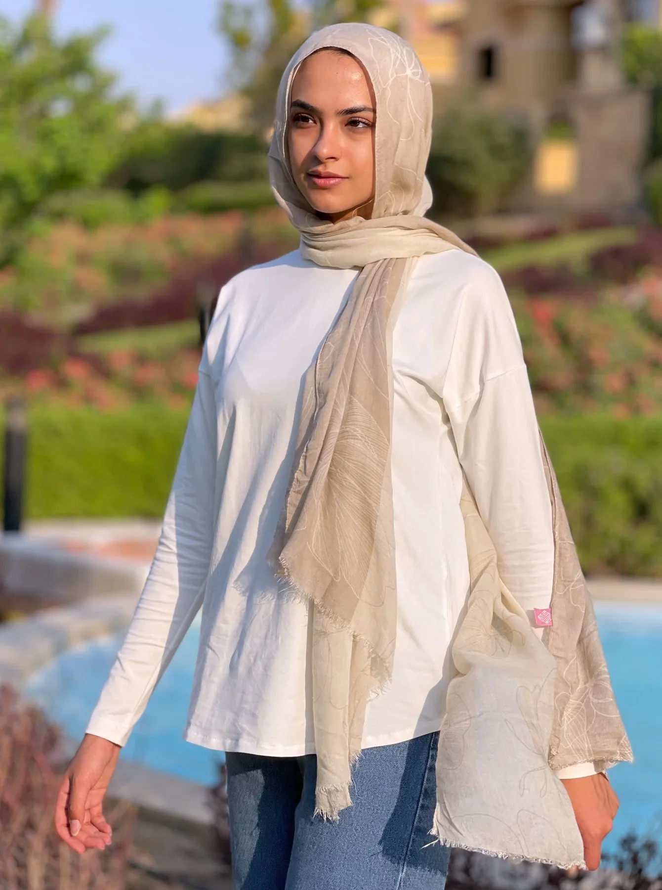 Basic White High-Low Tee