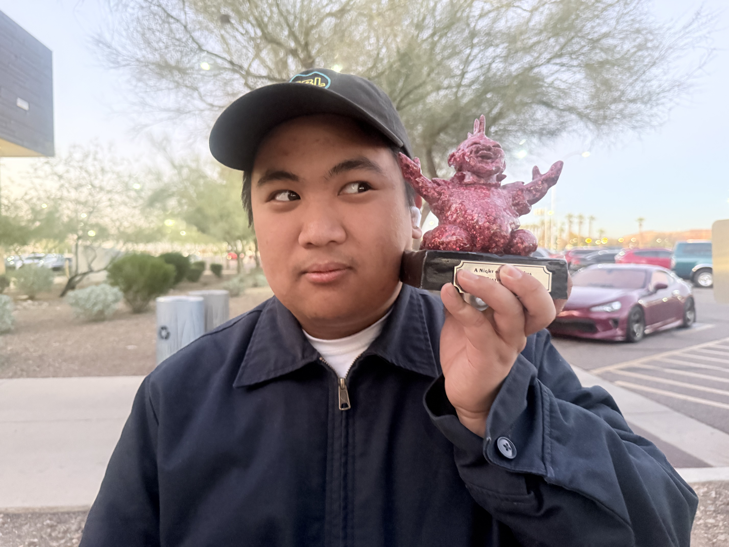 Nights of Misfits Audience Favorite trophy for Let it Roll! Documentary