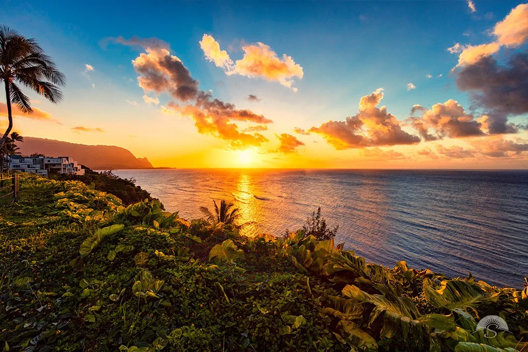 Sunset view in Princeville.