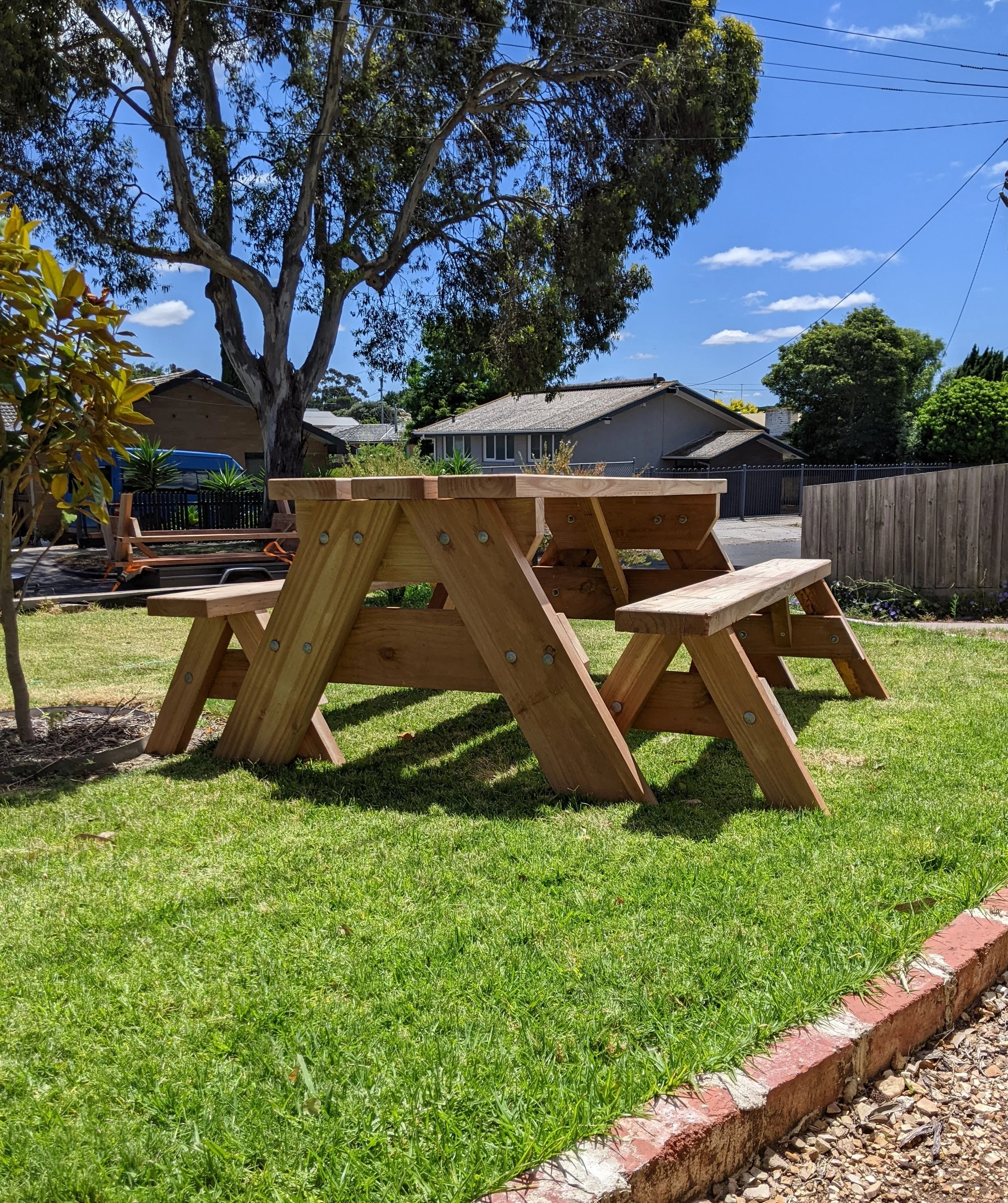 8 seater Picnic Tables displayed and made by Geelong Picnic Tables