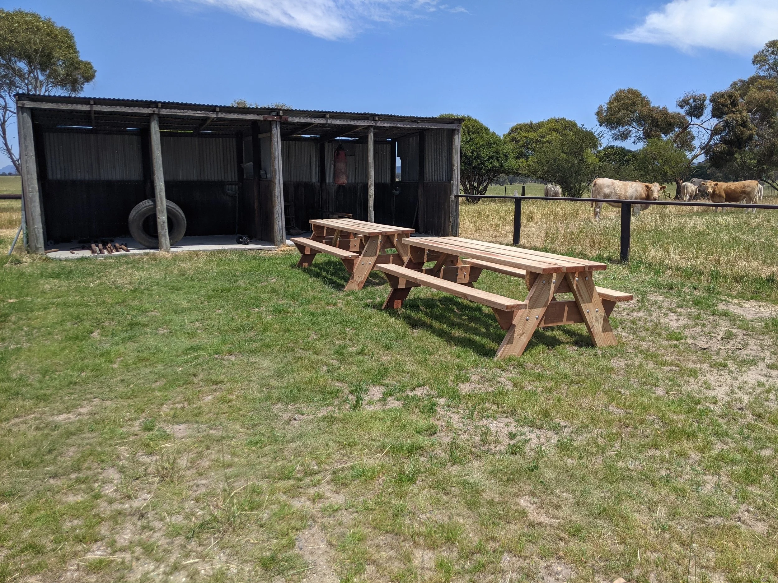 8 seater picnic tables made by Geelong Picnic Tables