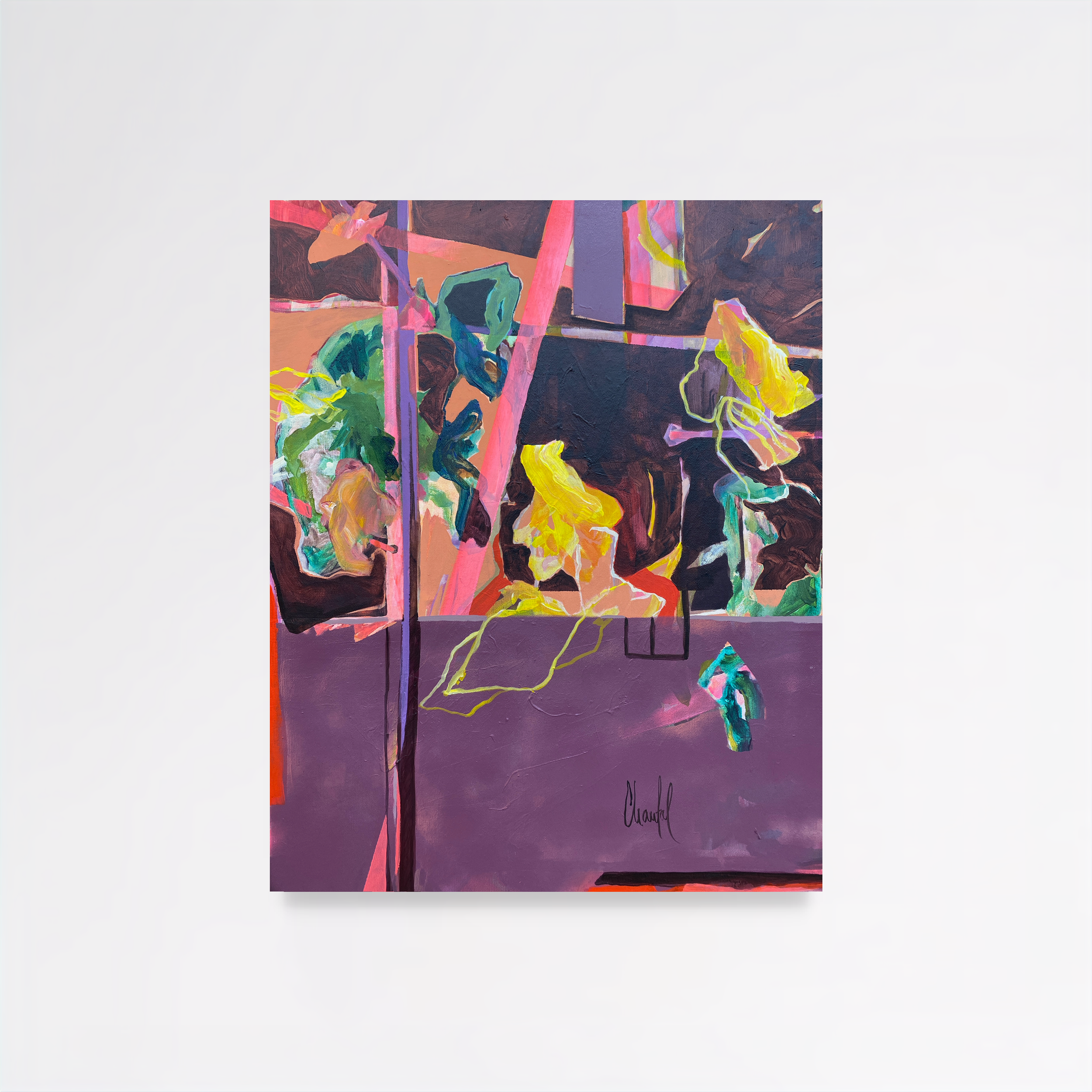 Fragmented Realities, 2025, Acrylic on canvas - 61x48x2cm