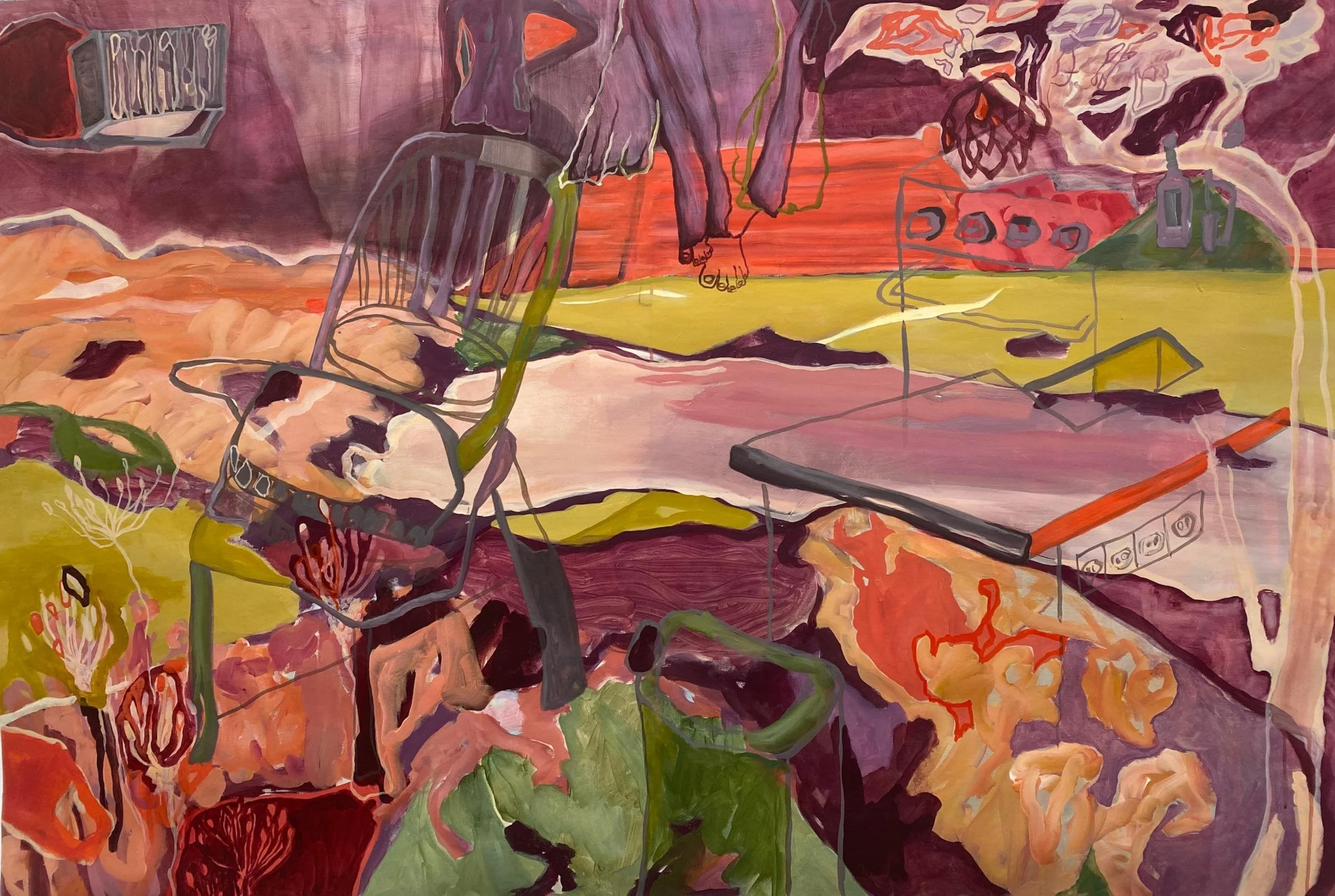 Memories of Home, 2025, Acrylic on canvas  — 103x153x3 cm