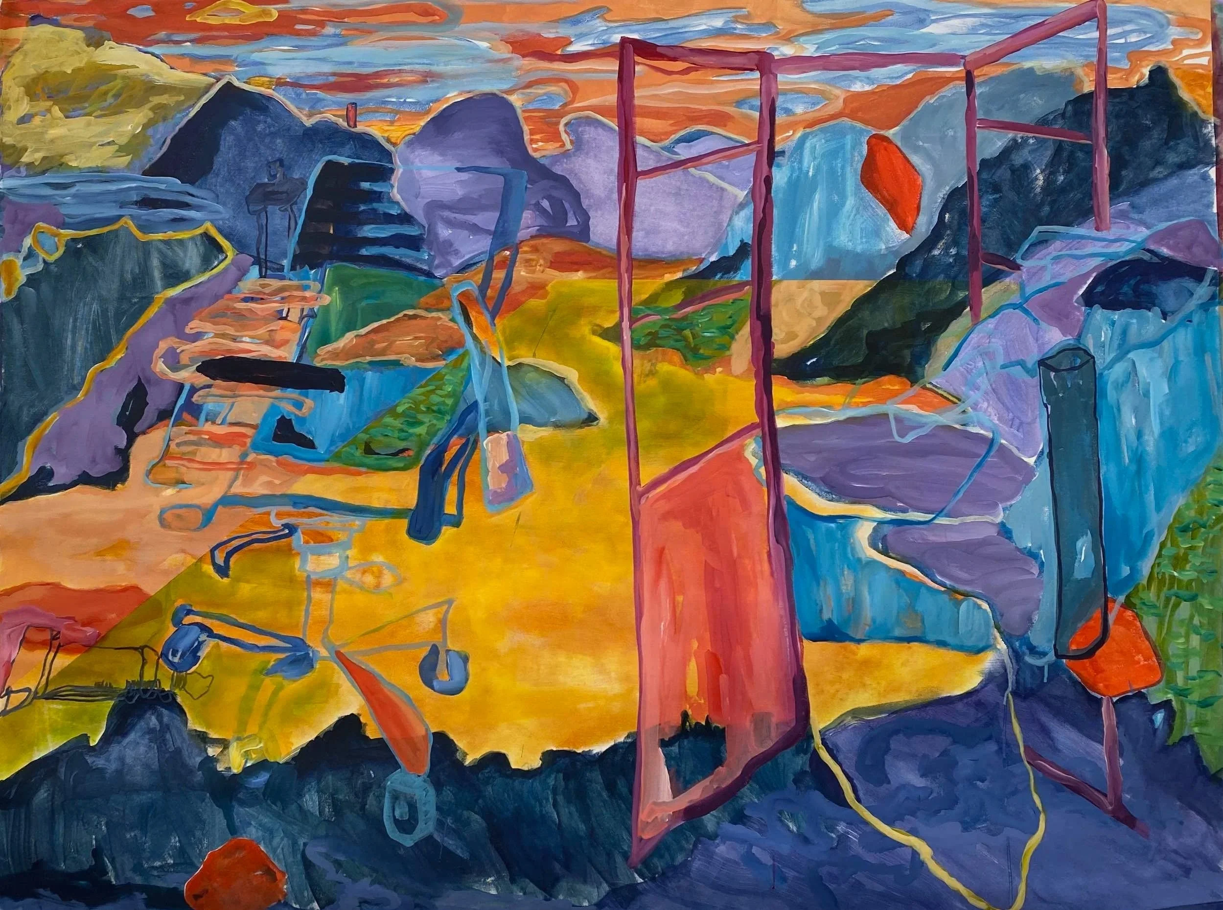 Inviting the Muse, 2025, Acrylic on canvas  — 114x151x3 cm