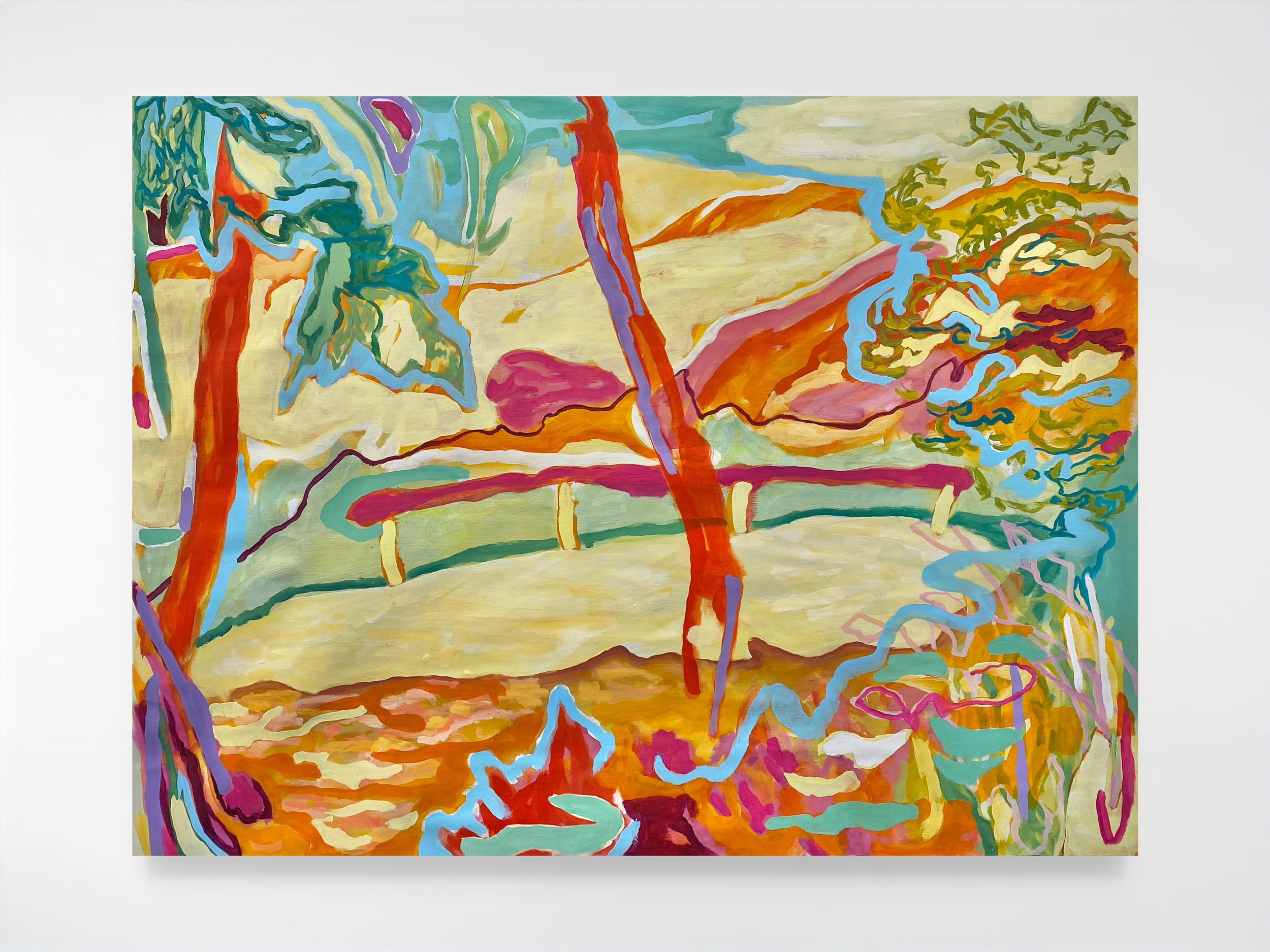 Reconnecting 9, 2026, Acrylic on canvas - 110.7 x 143.3 cm (43.58 x 56.42 in)