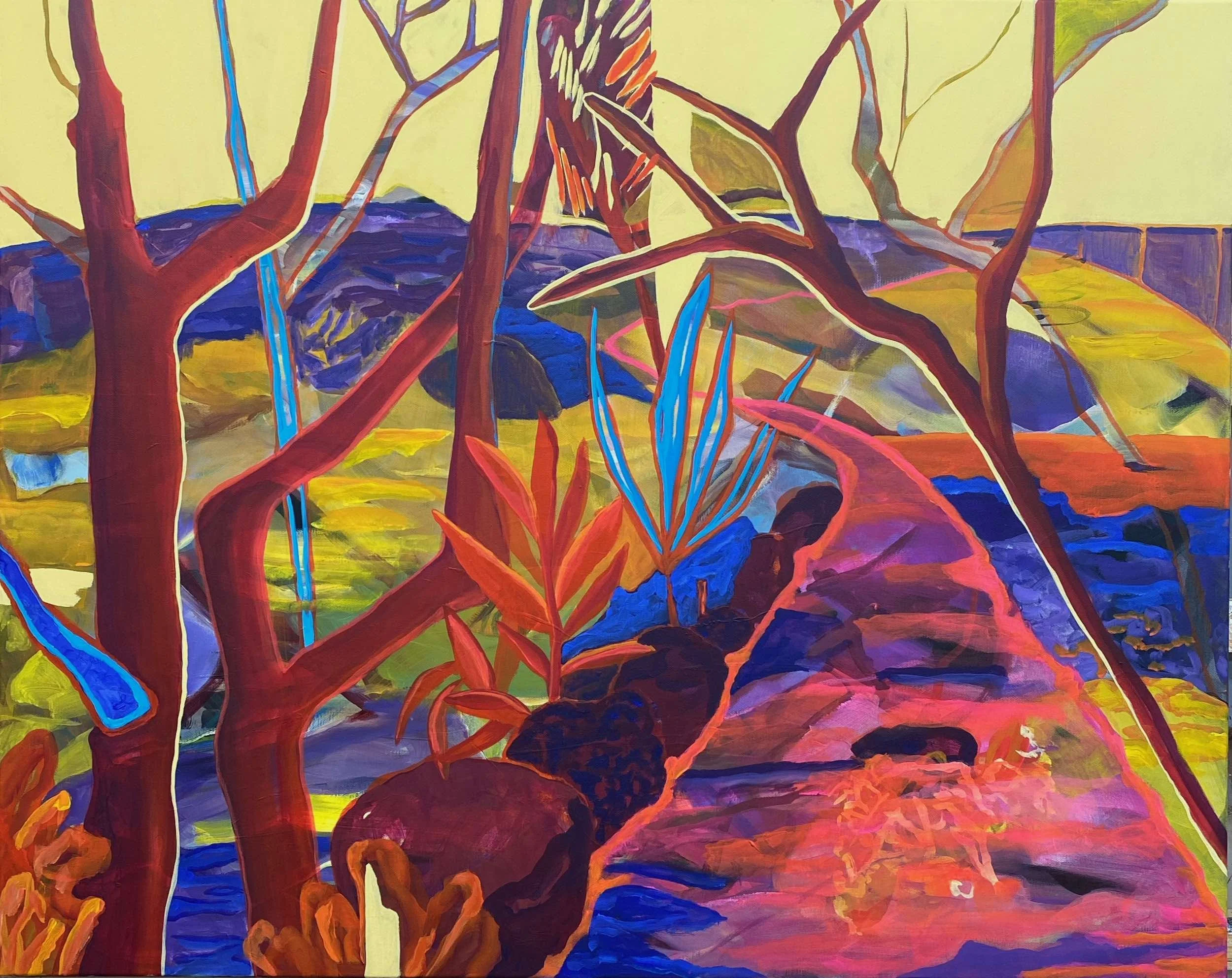 Reveries, 2025, Acrylic on canvas - 80x100x2cm