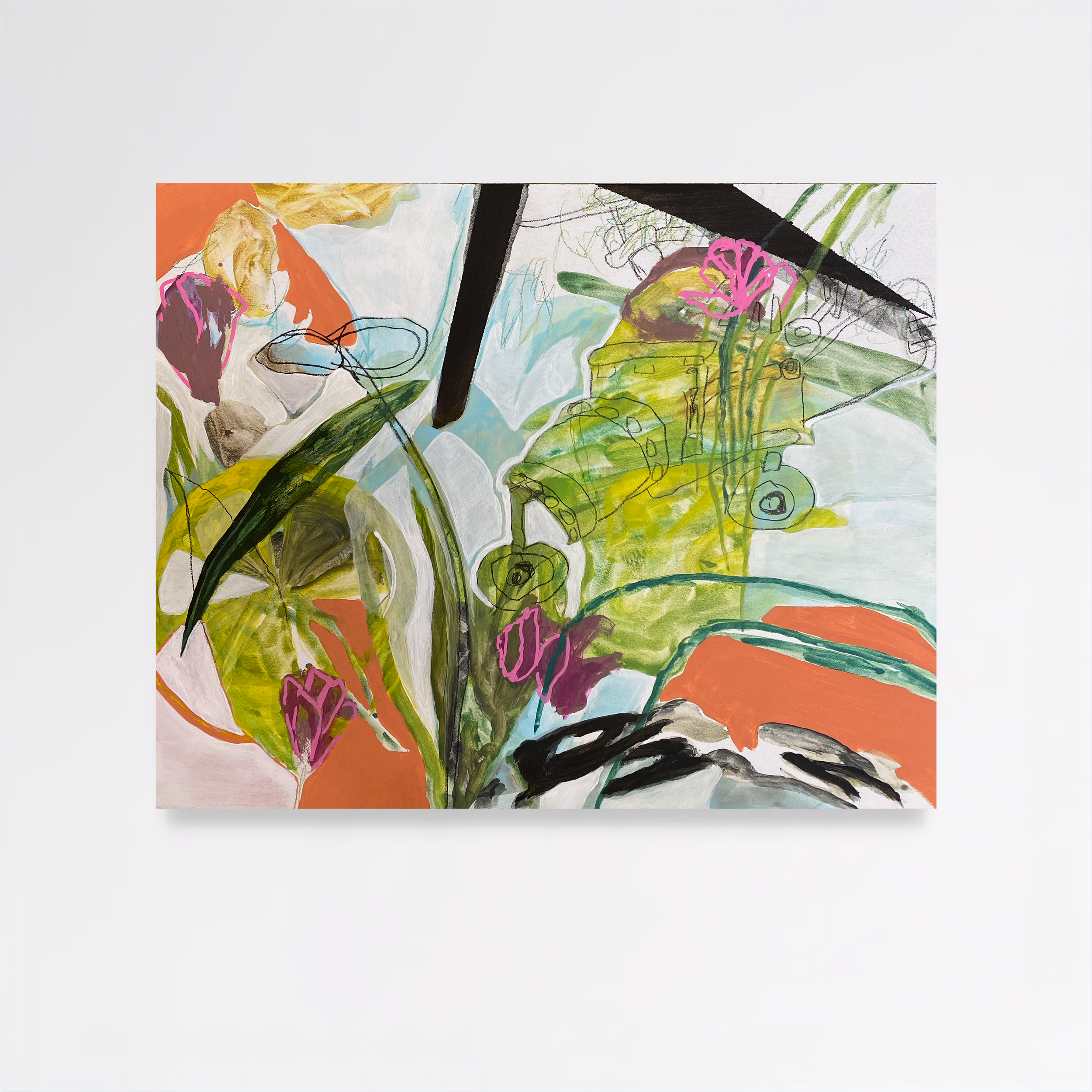 Abundance Mini IV, 2025, Acrylic on wood panel  — 24x30x0.3 cm