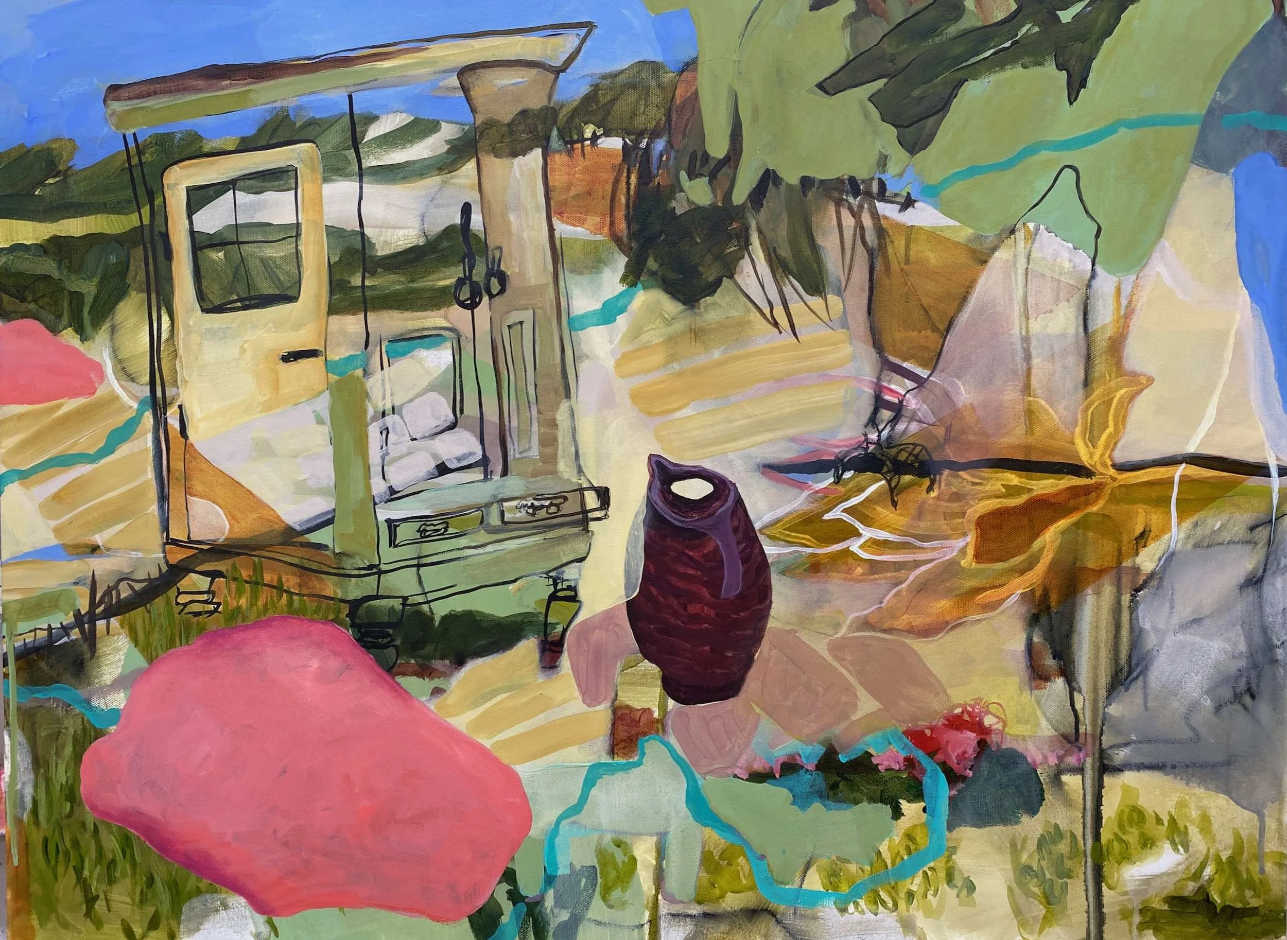A Dream of Pink Bubblegum, 2025, Acrylic on canvas - 60x80x4cm