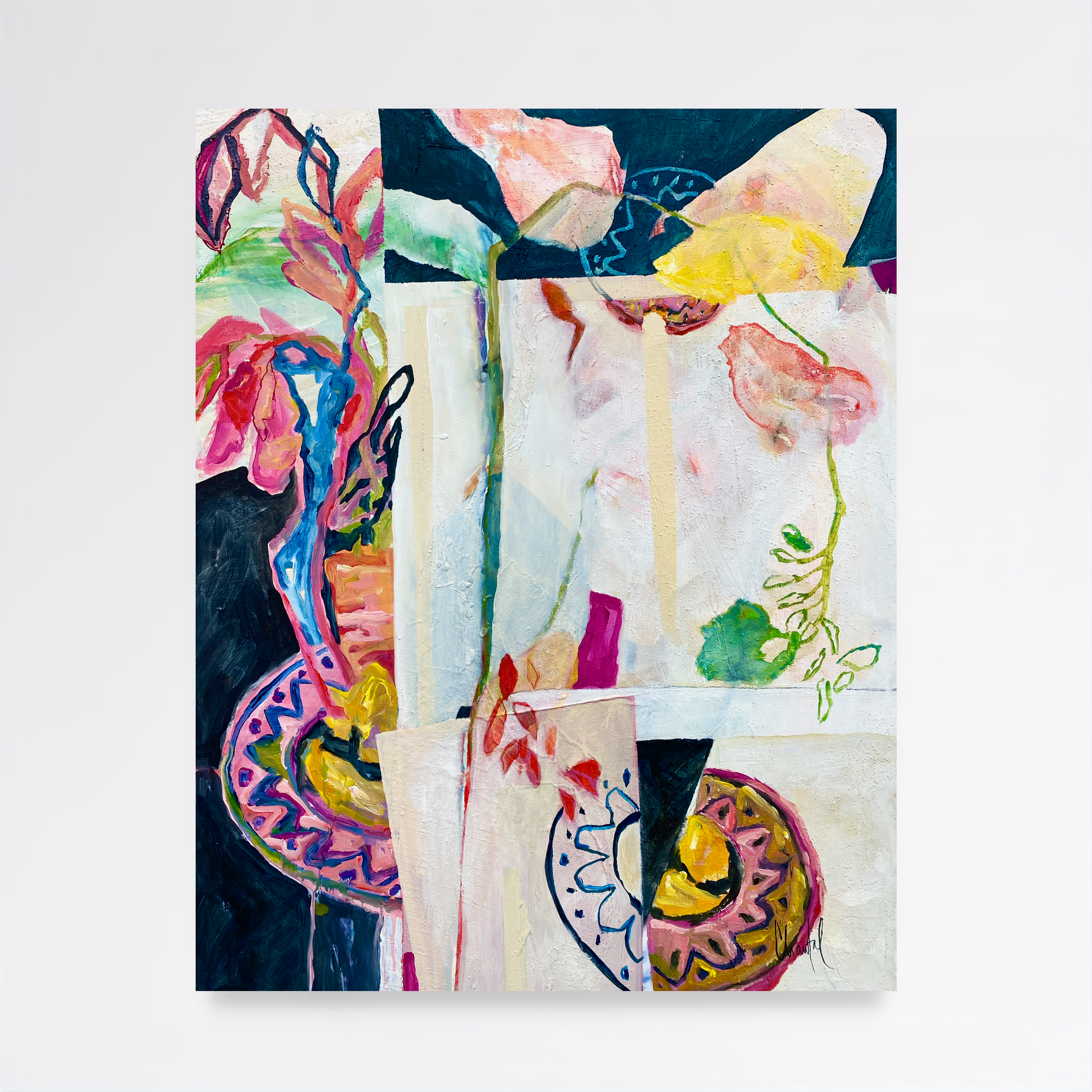 Traces of Influence, 2025, Acrylic on canvas  — 100x80x2 cm