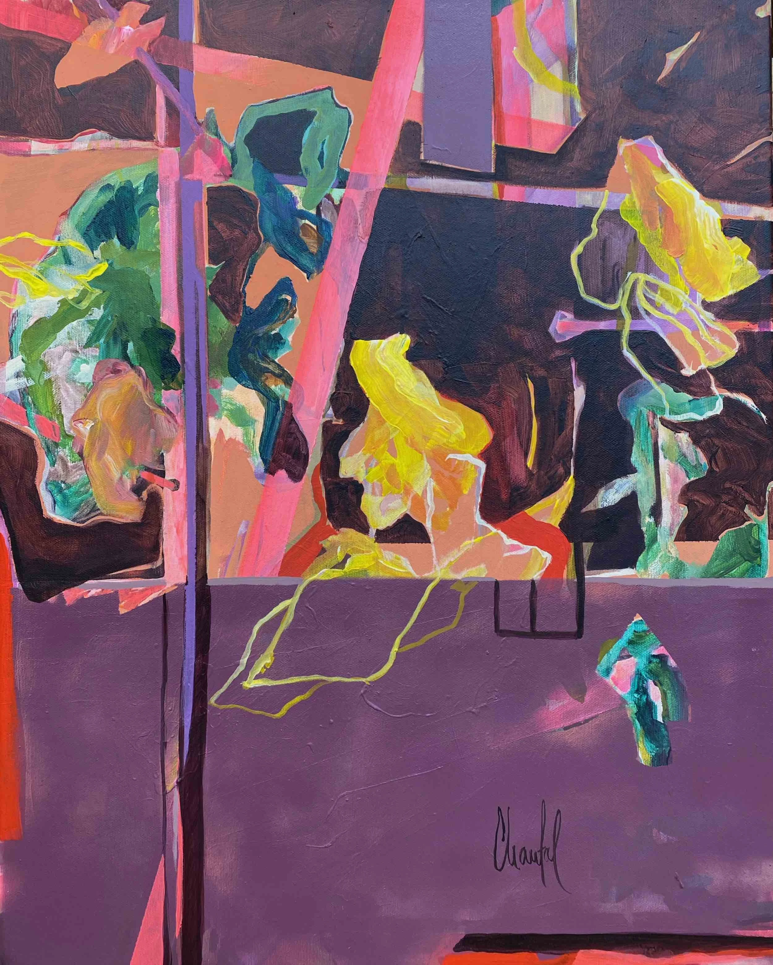 Fragmented Realities, 2025, Acrylic on canvas - 61x48x2cm