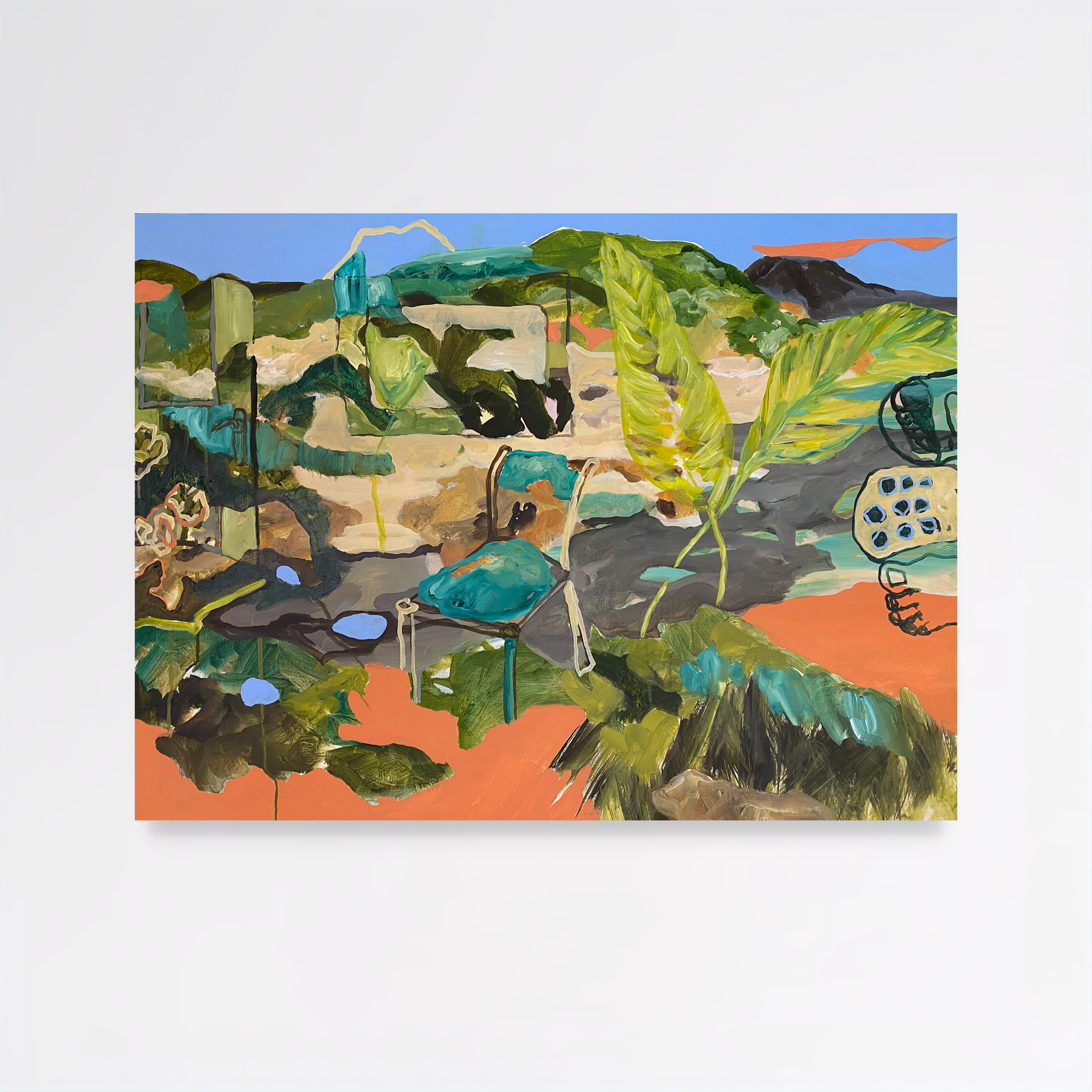 Elemental Echoes, 2025, Acrylic on canvas  — 60x80x4 cm