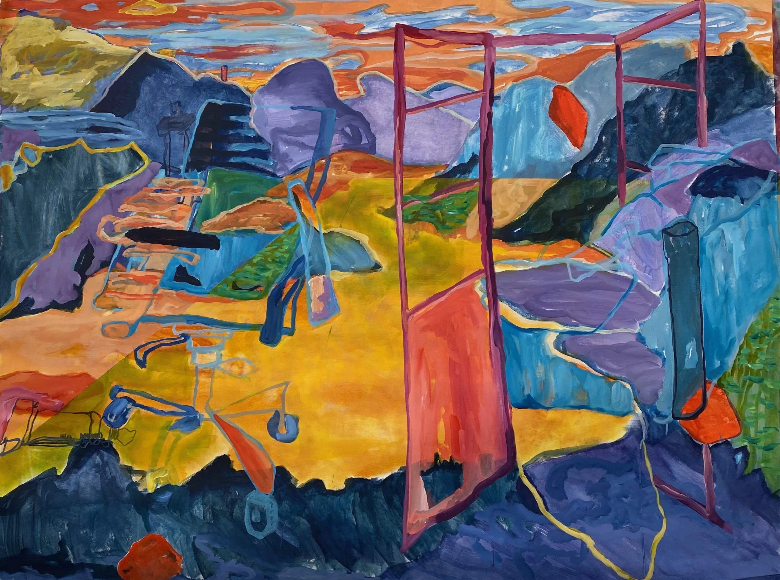 Inviting the Muse, 2025, Acrylic on canvas  — 114x151x3 cm