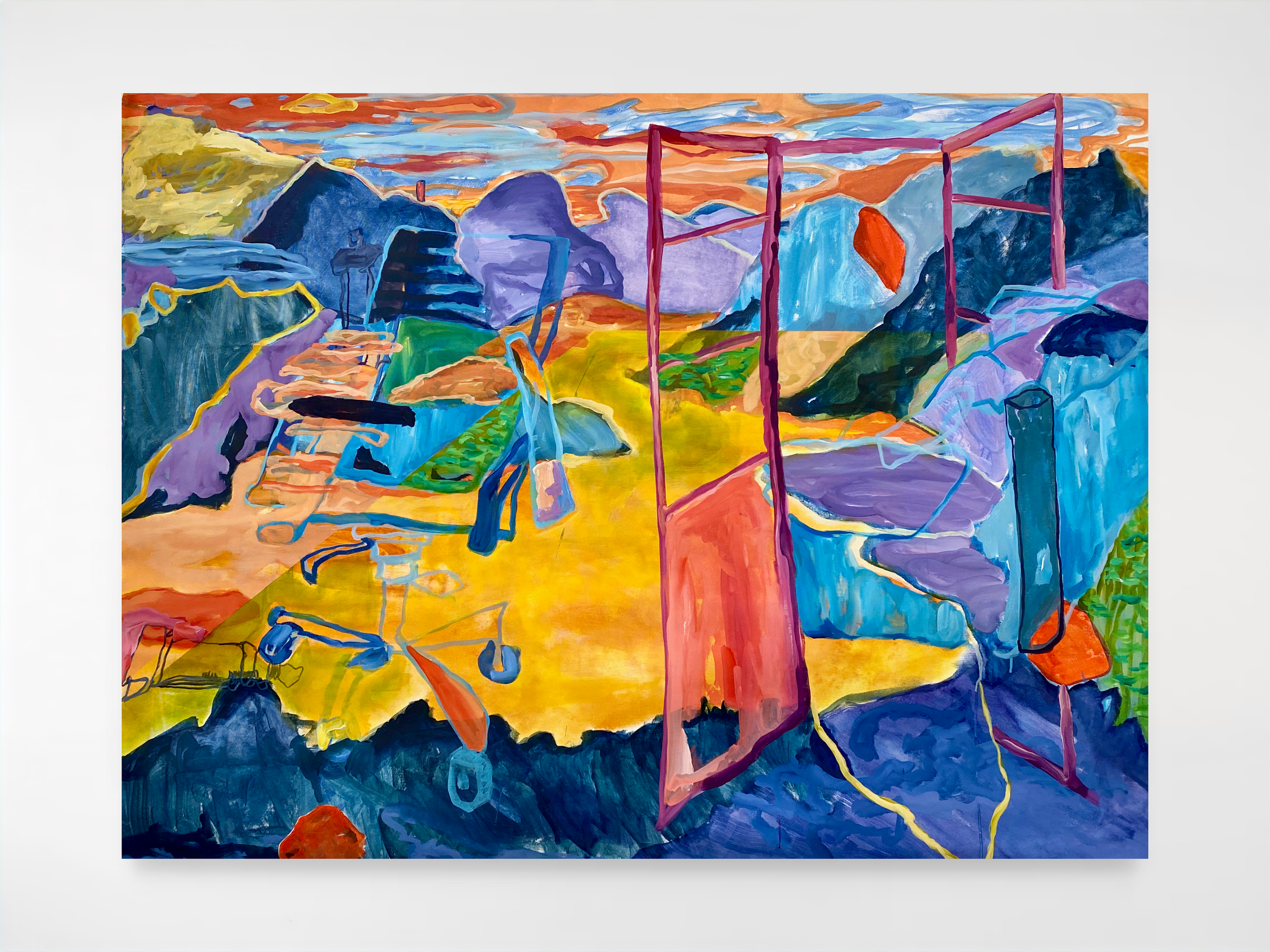 Inviting the Muse, 2025, Acrylic on canvas  — 114x151x3 cm