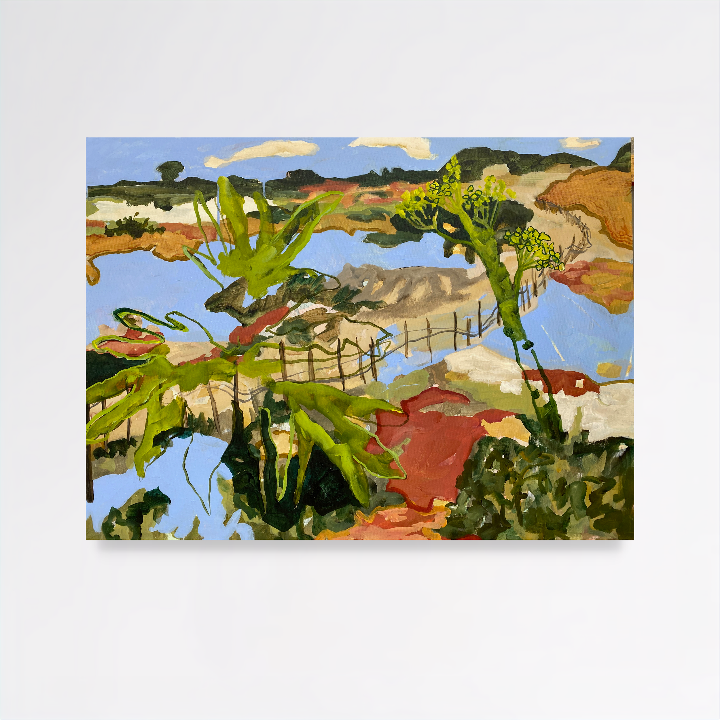 Rooted in a Blue Embrace, 2025, Acrylic on canvas  — 60x80x4 cm