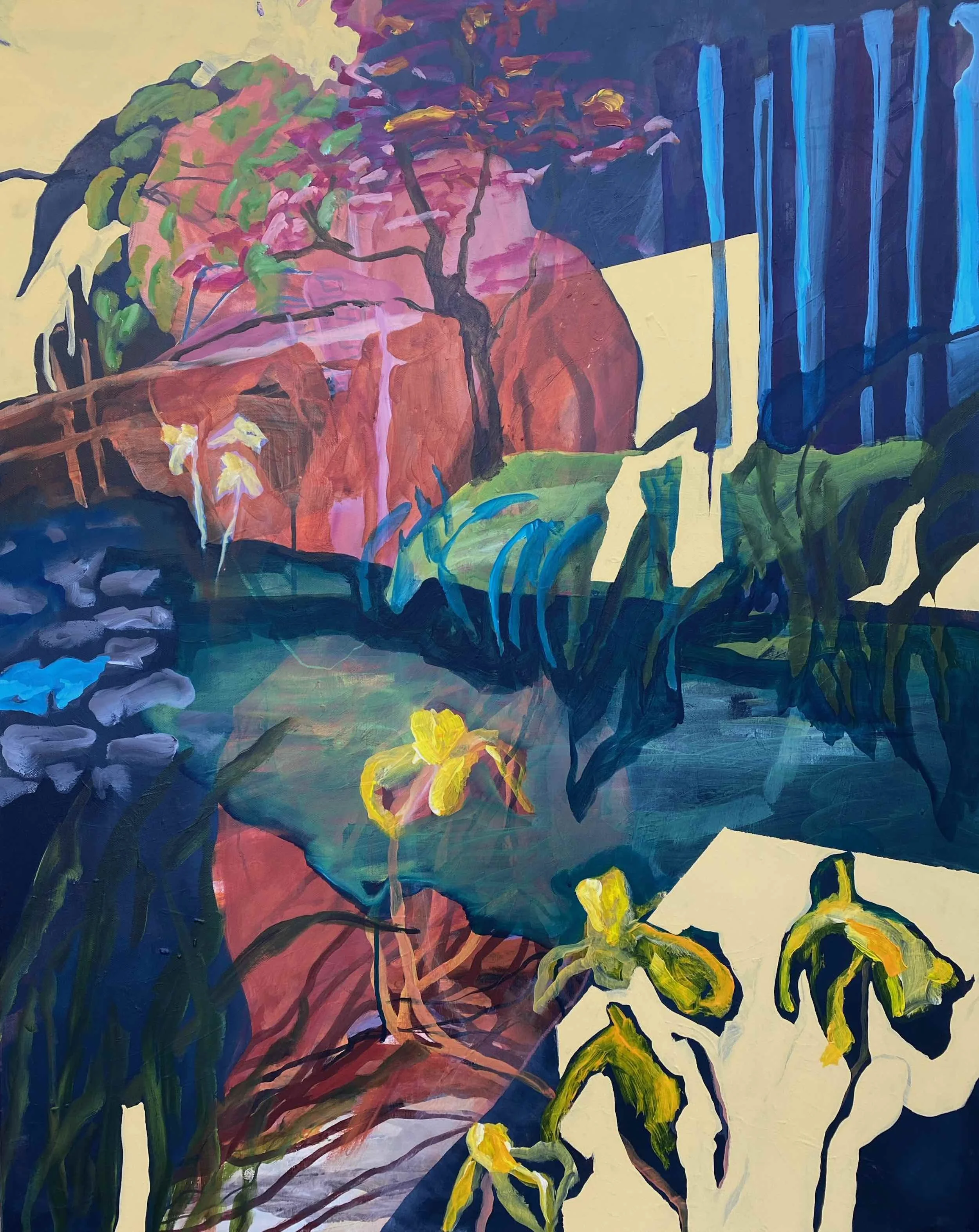 Ninfa II, 2025, Acrylic on canvas - 80x100x2cm