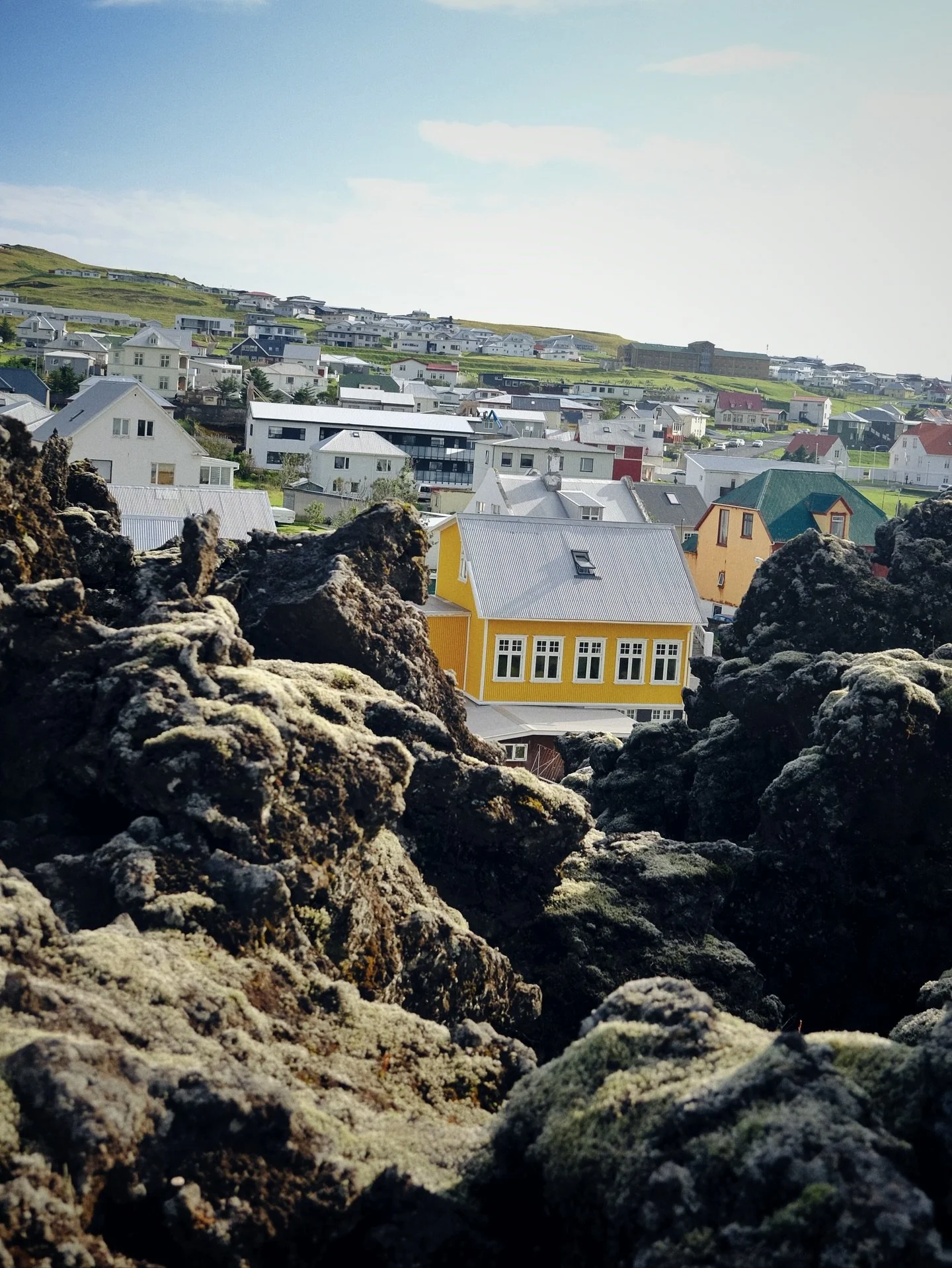 Not a bad place to be stuck a bit longer than planned.

The Westman Islands have quite the story - in 1973, a volcanic eruption buried much of the town but dramatically expanded the island itself. A true blessing in disguise: the lava flow nearly blo