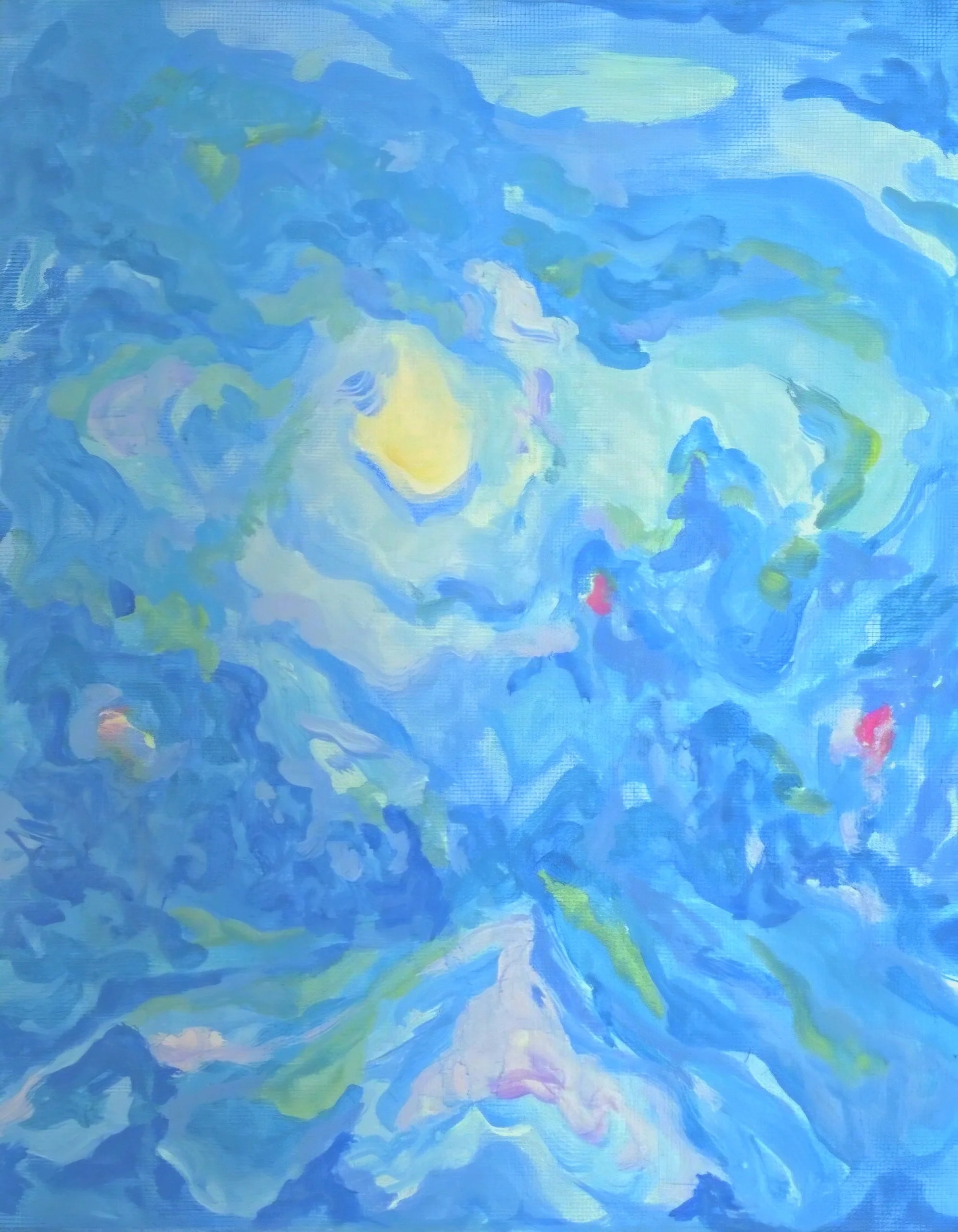 Light in the Tunnel, acrylic on painting cardboard, 2023