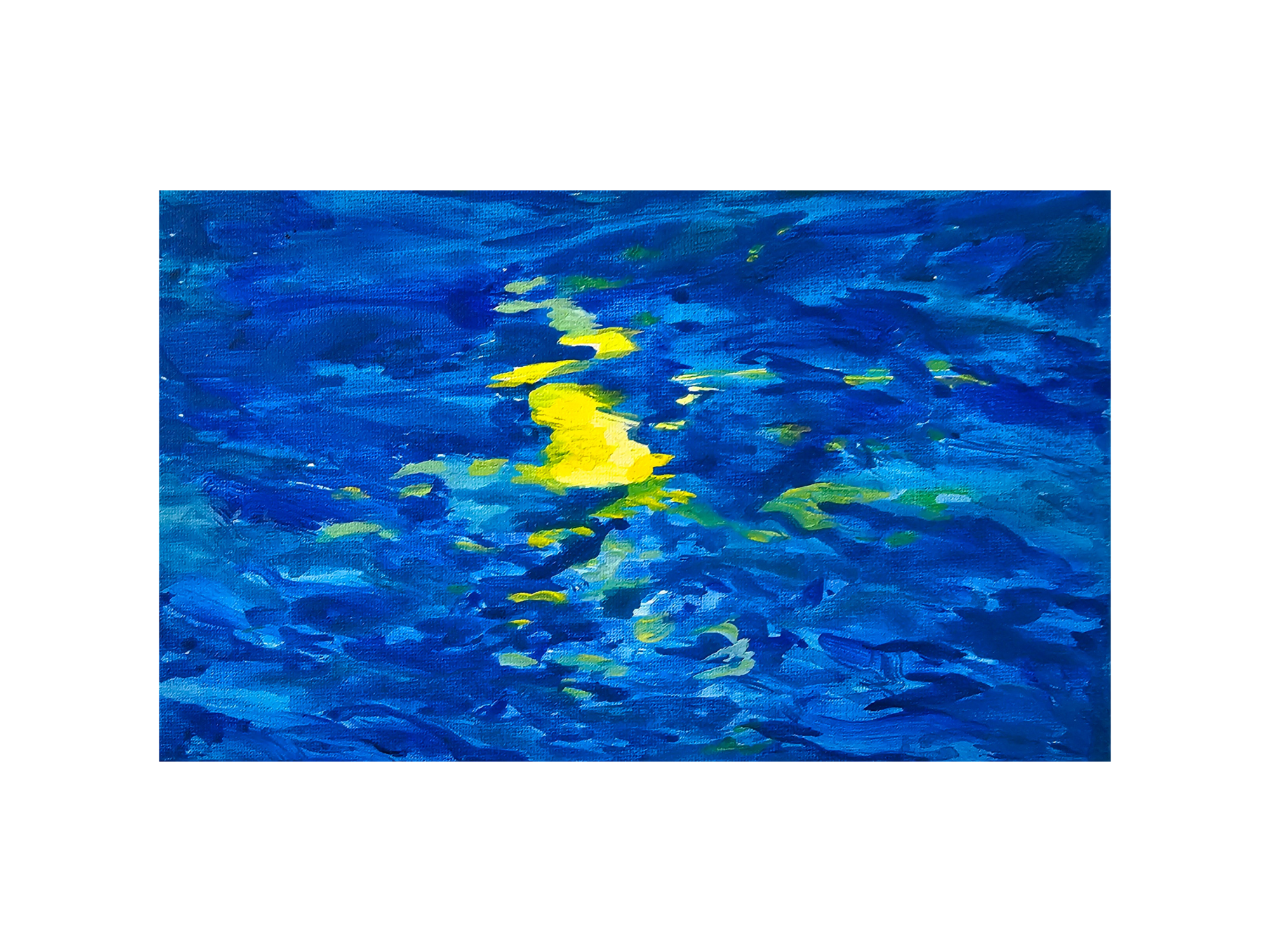 Light in the River – Sunset Series,
acrylic on painting cardboard, 25×15 cm, 2024