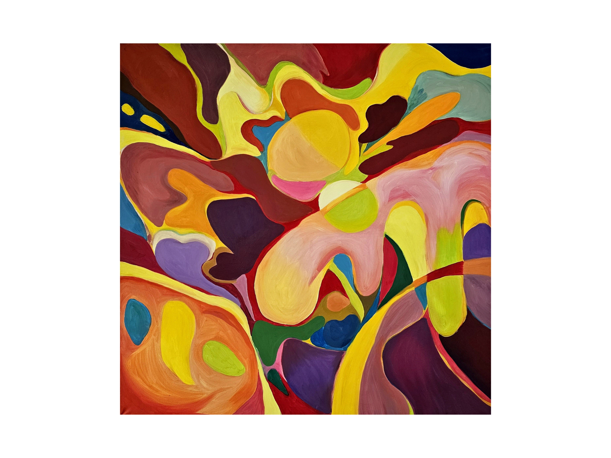 Form of Light, oil on canvas, 120×120cm, 2022