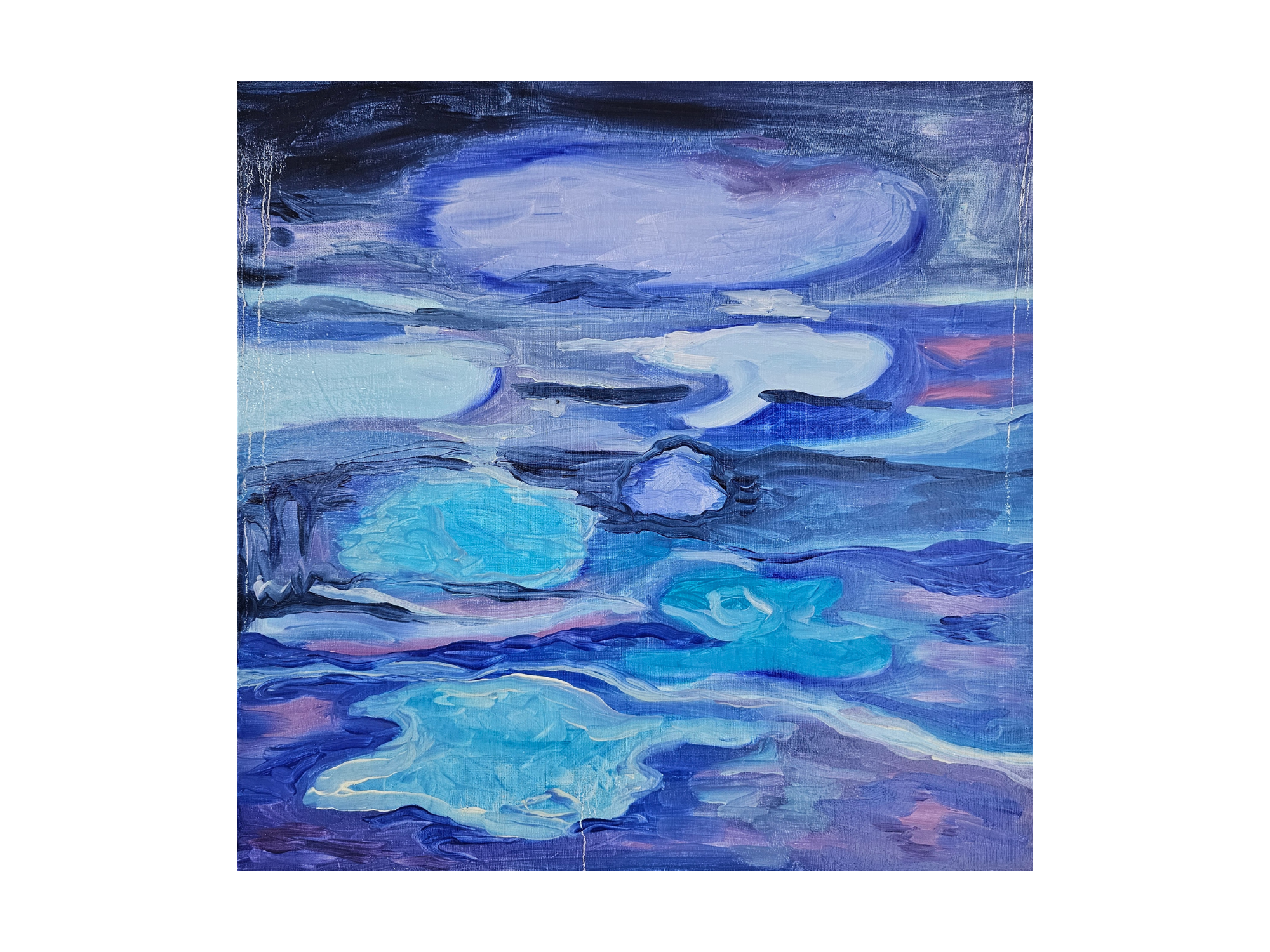 Sunset, oil on canvas, 50×50 cm, 2024