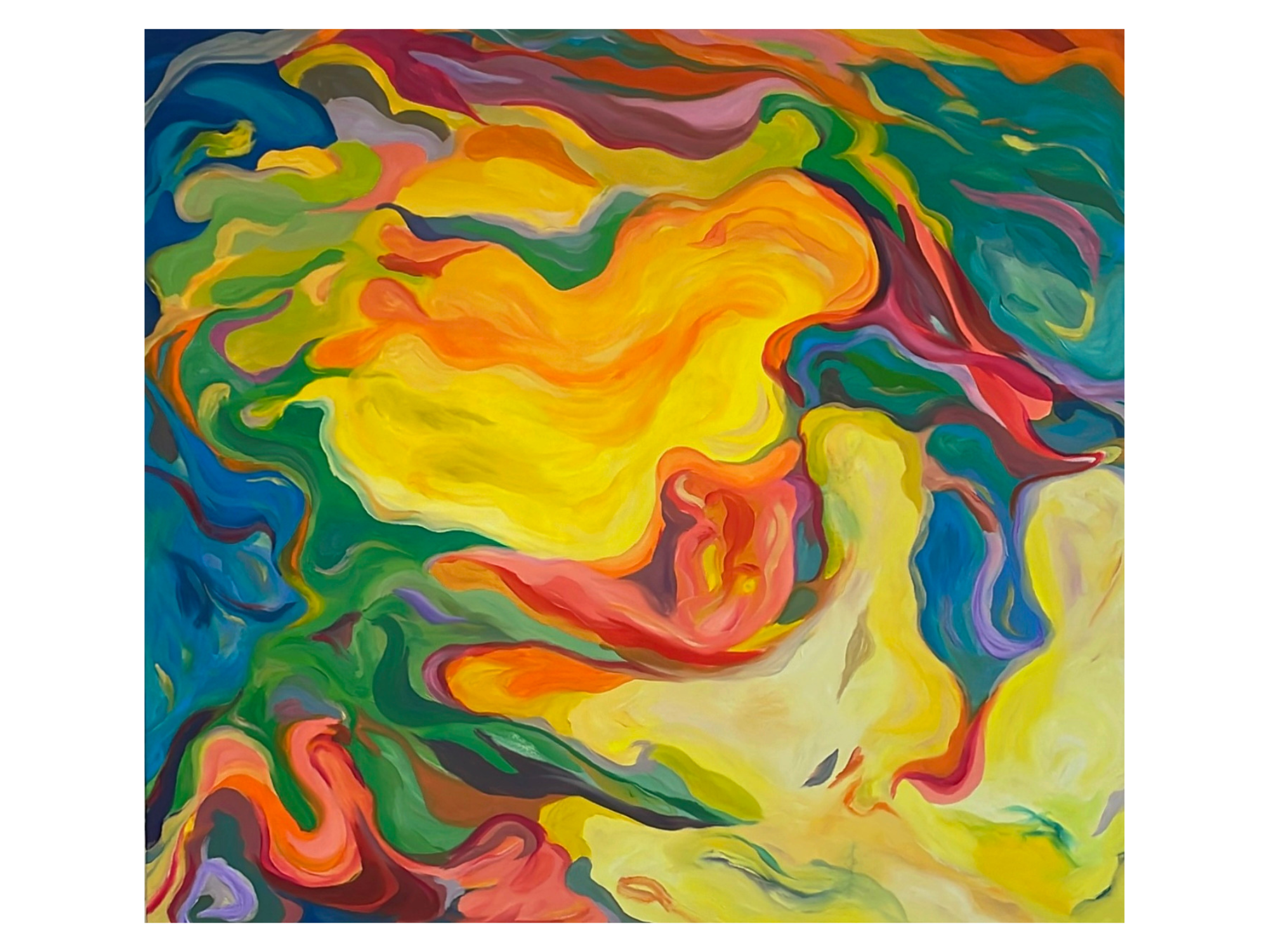 Light on the Surface, oil on canvas, 170×155 cm, 2022