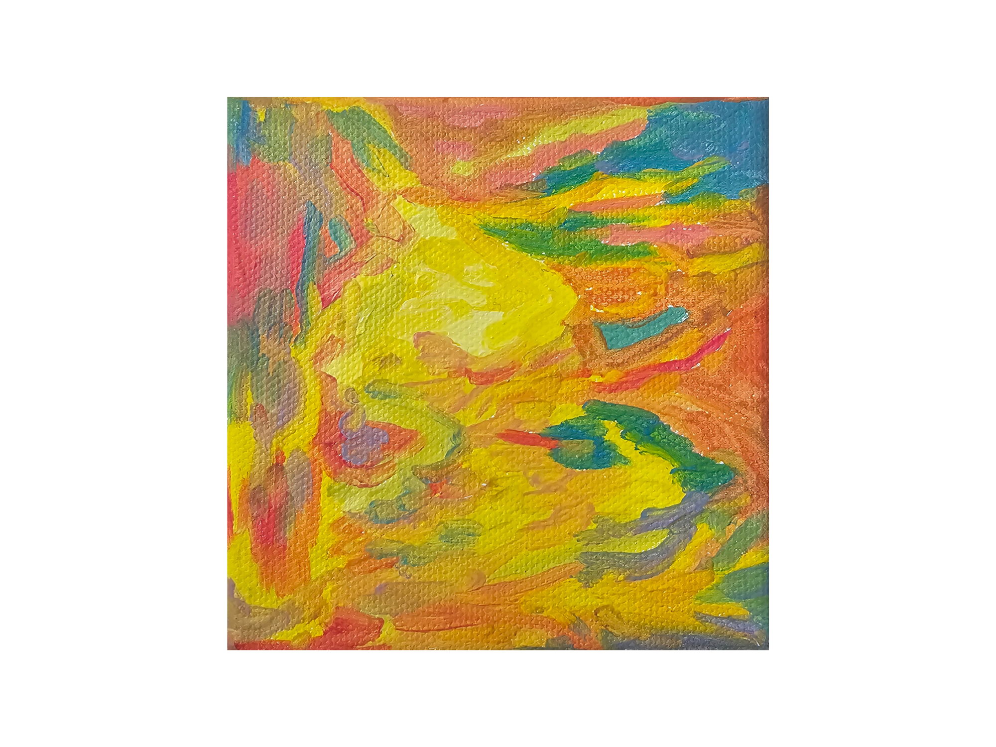 Light in the Forest,
oil on canvas, 10×10cm, 2024