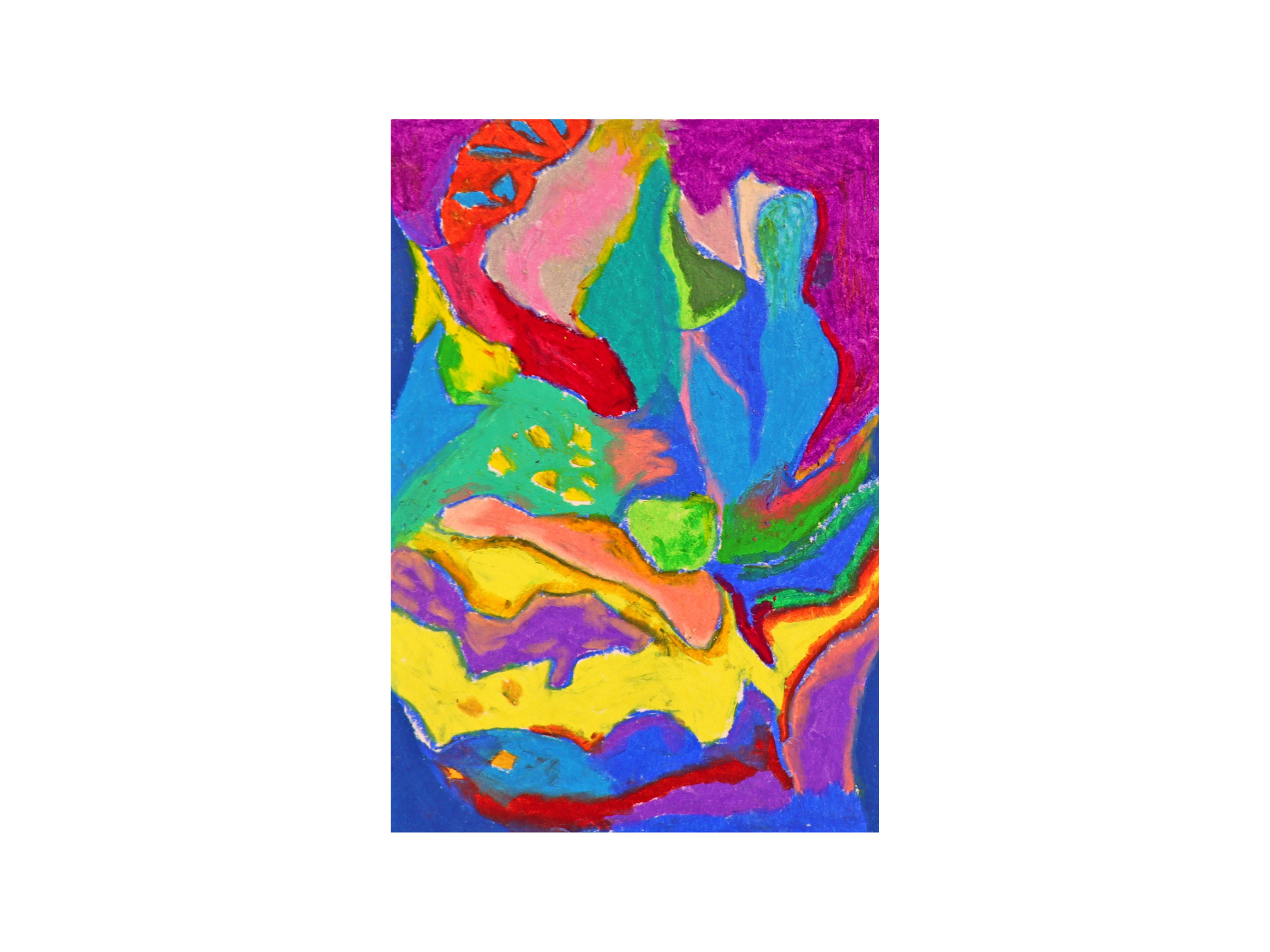 Form of Light, oil pastel on paper, 16×23cm, 2022