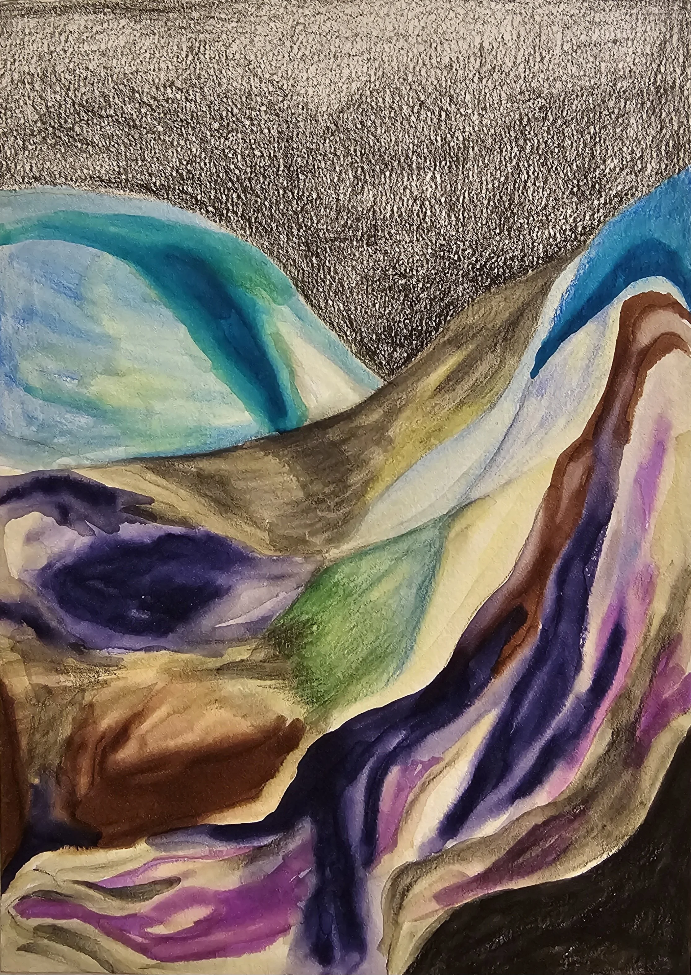 Light Through the Curtain,
watercolor on paper, 14.8×21 cm, 2024