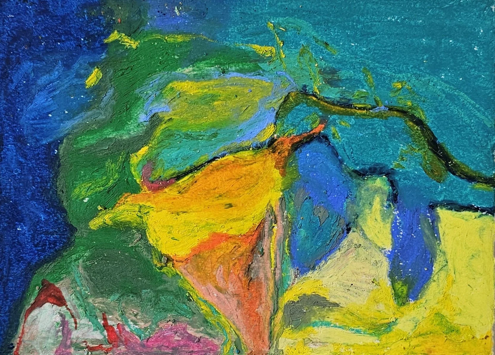 Color of Light, oil pastel on paper, 20.5×16cm, 2022