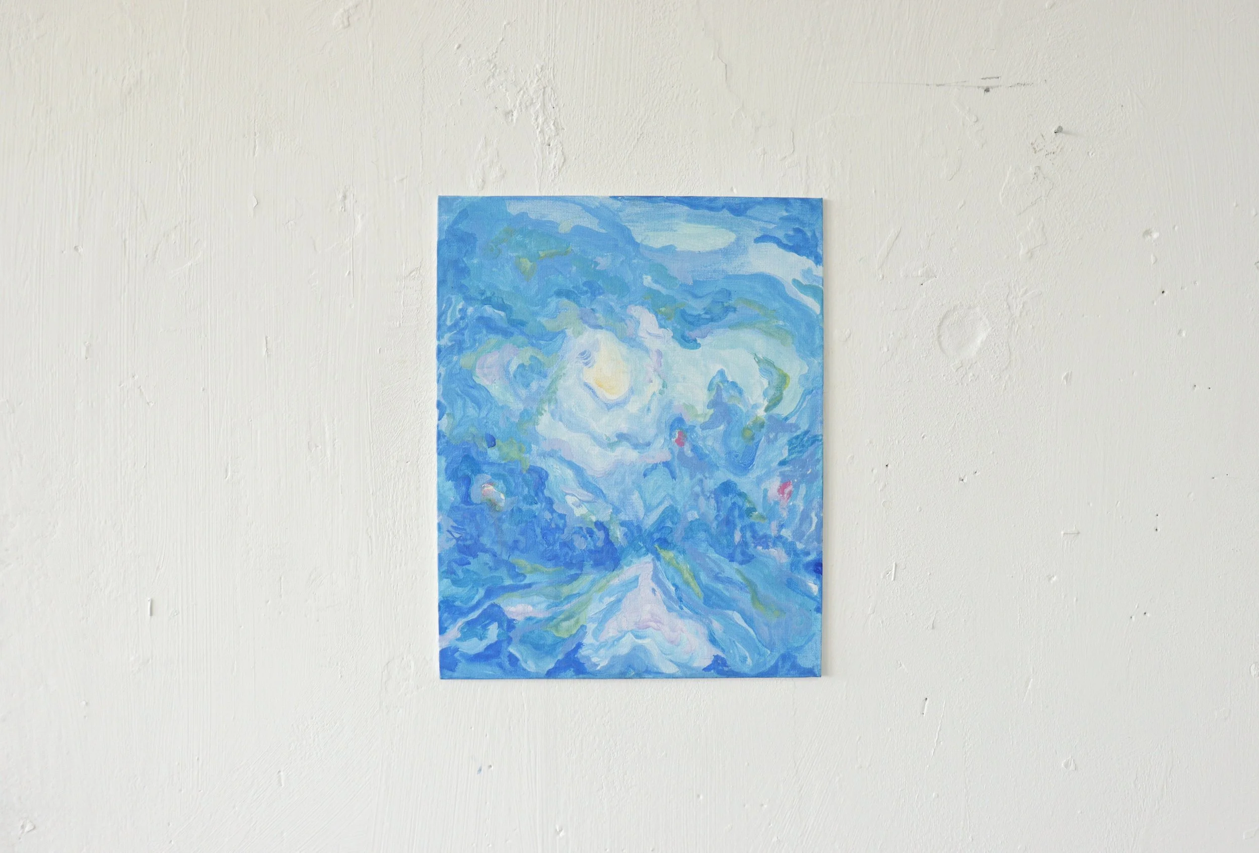 Light in the Tunnel, acrylic on canvas board, 30 × 24 cm, 2023