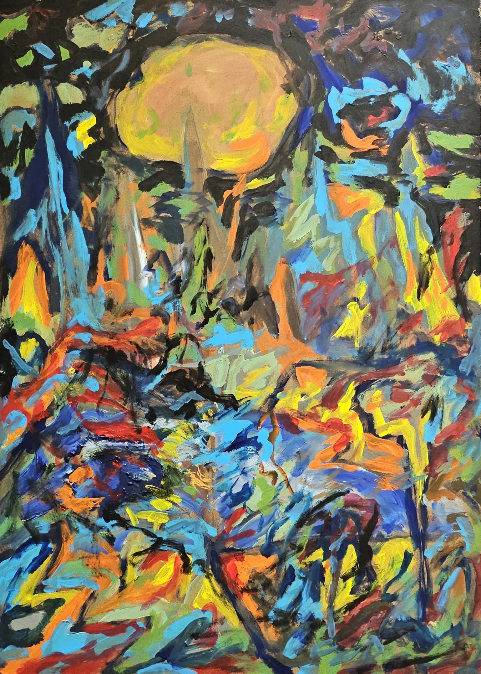 The Mountains and the Boundary
oil on wood panel, 59.4×84.1 cm, 2025