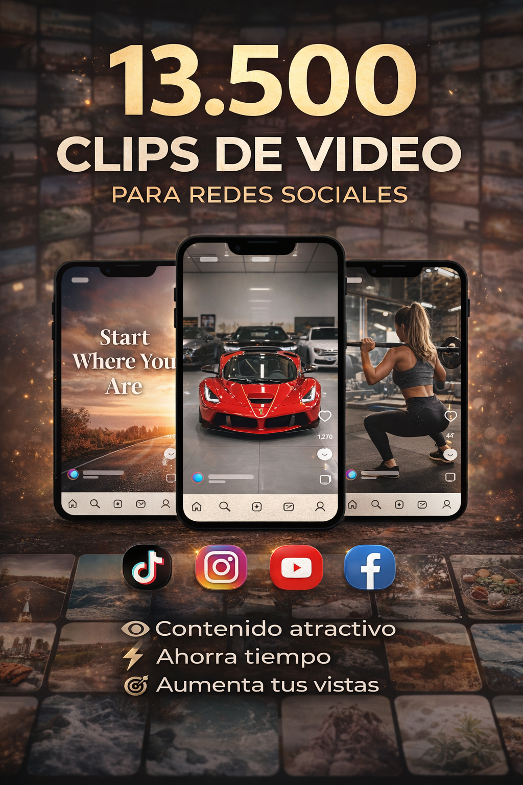 13.500 Clips Video Redes Sociales