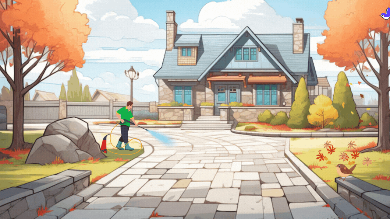 Driveway pressure washing service in Colchester