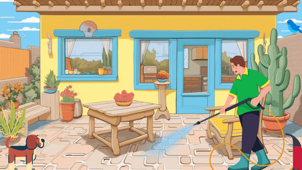 Patio pressure washing service in Colchester